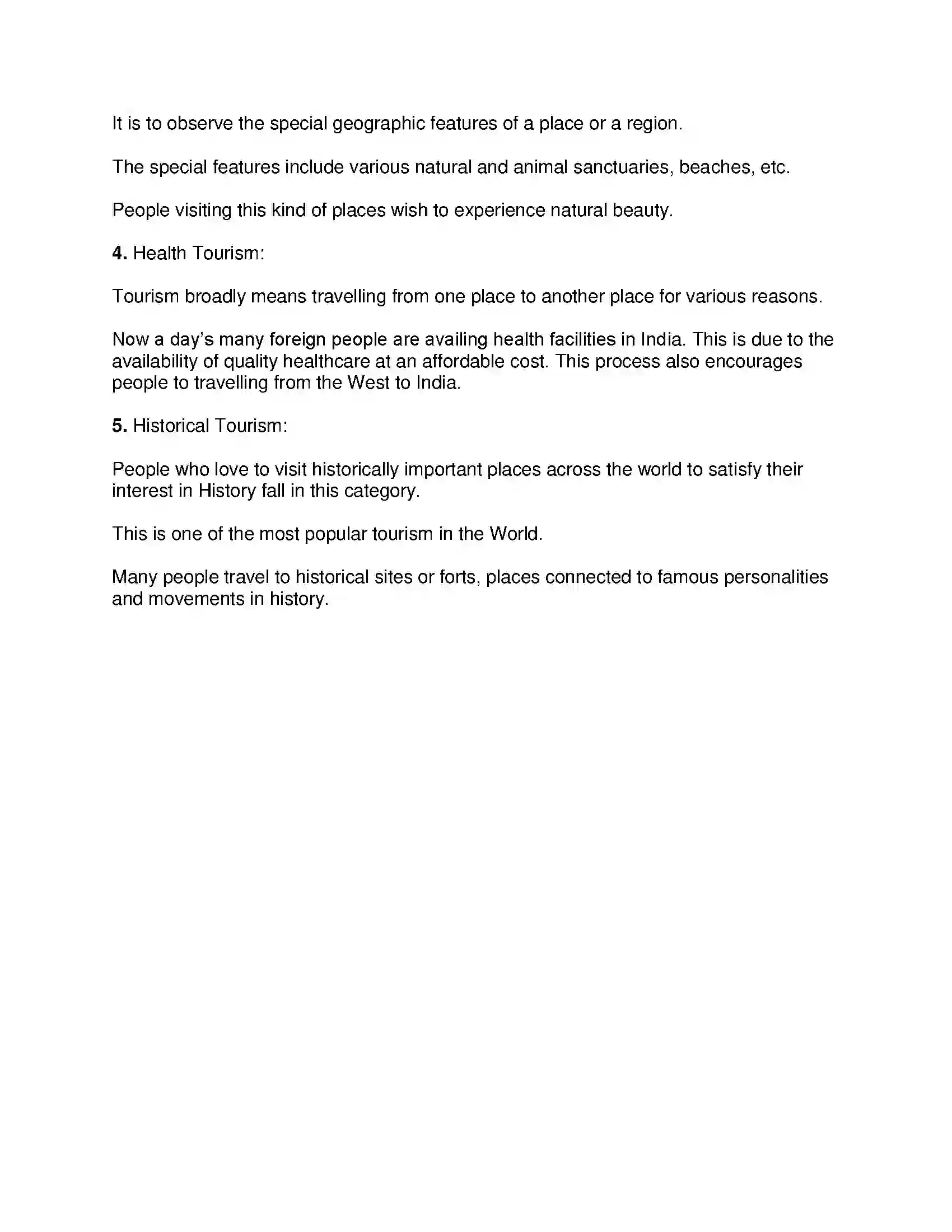 Maharashtra Board Class 10th History - English Medium Tourism and History Solution 6