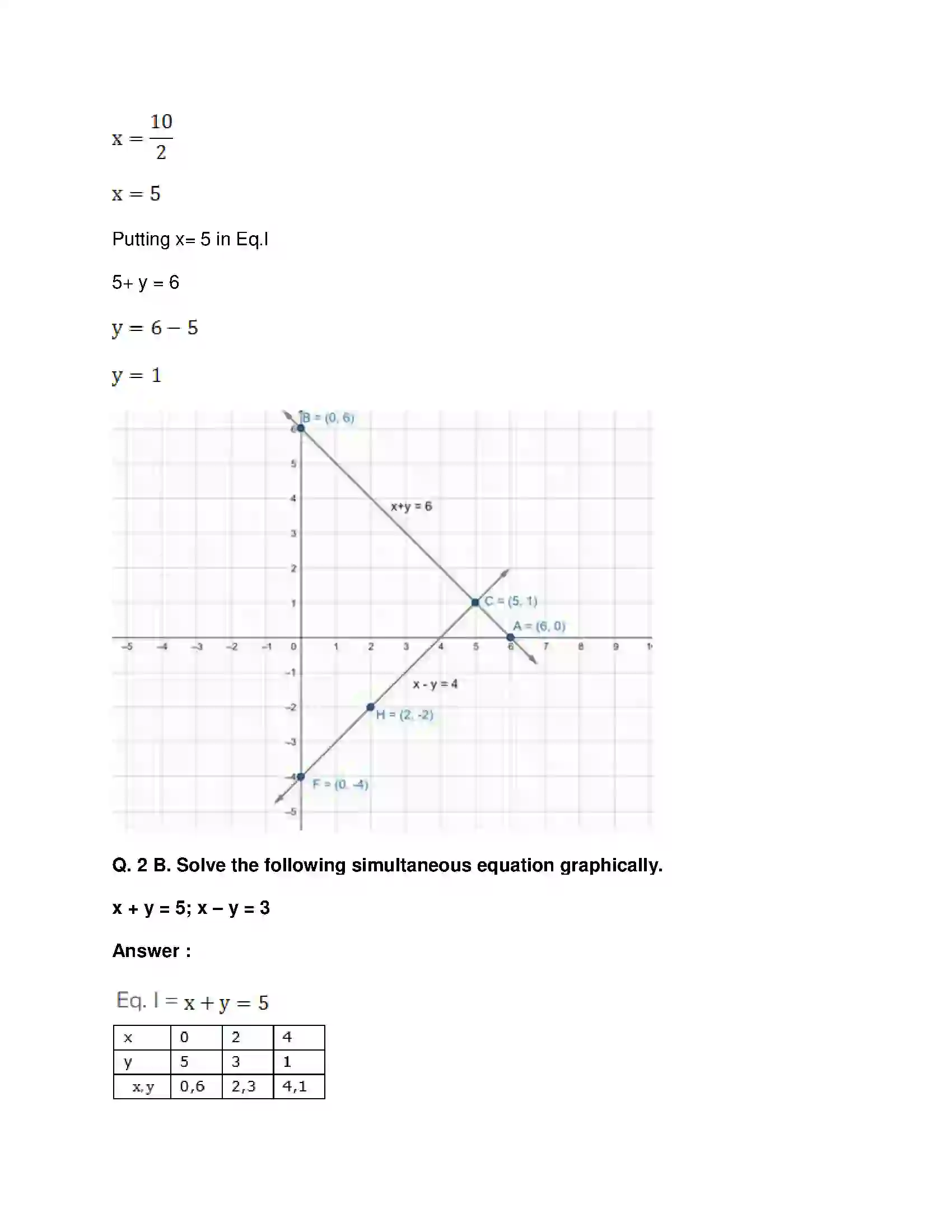 Maharashtra Board Class 10th Mathematics Part-I - English Medium Linear Equations in Two Variables Solution 12