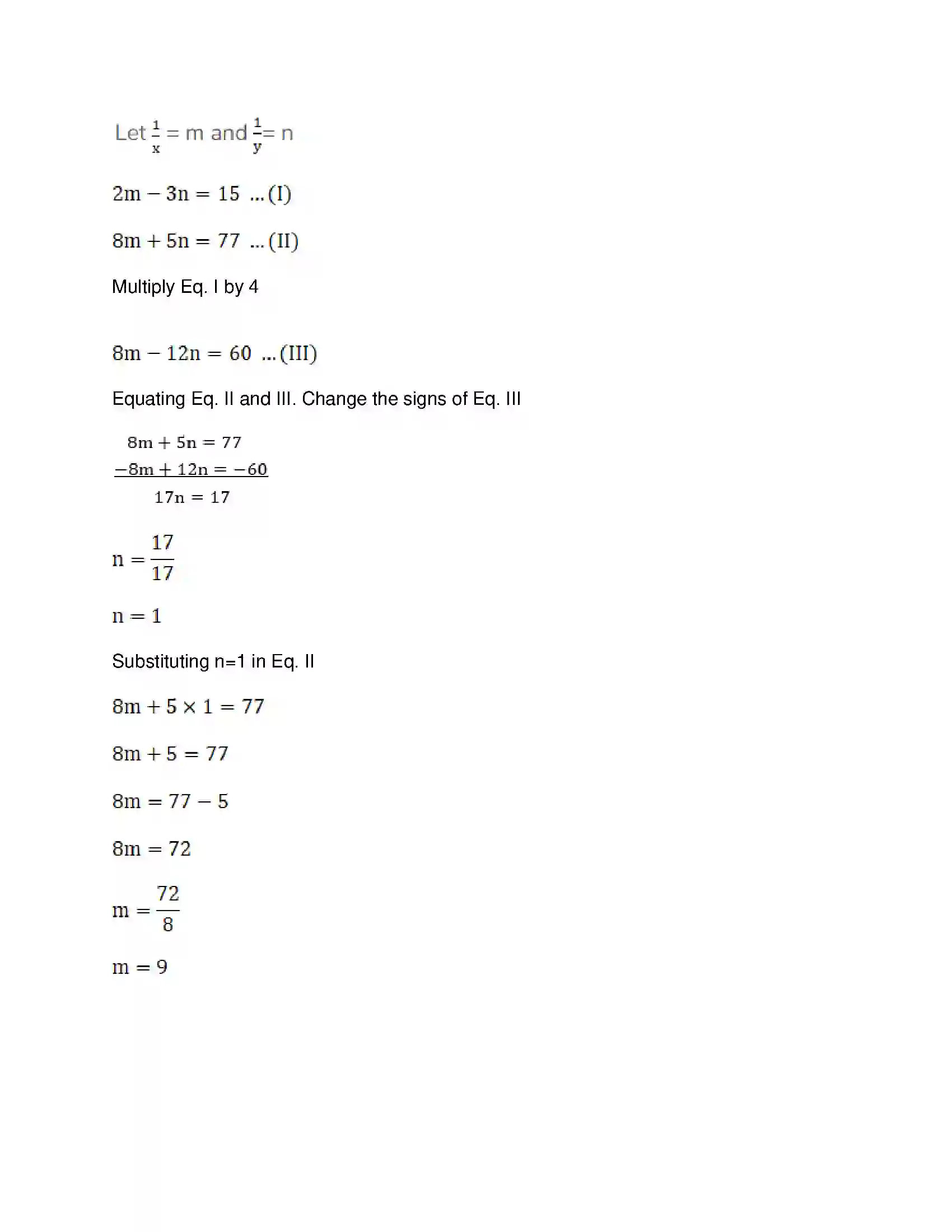Maharashtra Board Class 10th Mathematics Part-I - English Medium Linear Equations in Two Variables Solution 24
