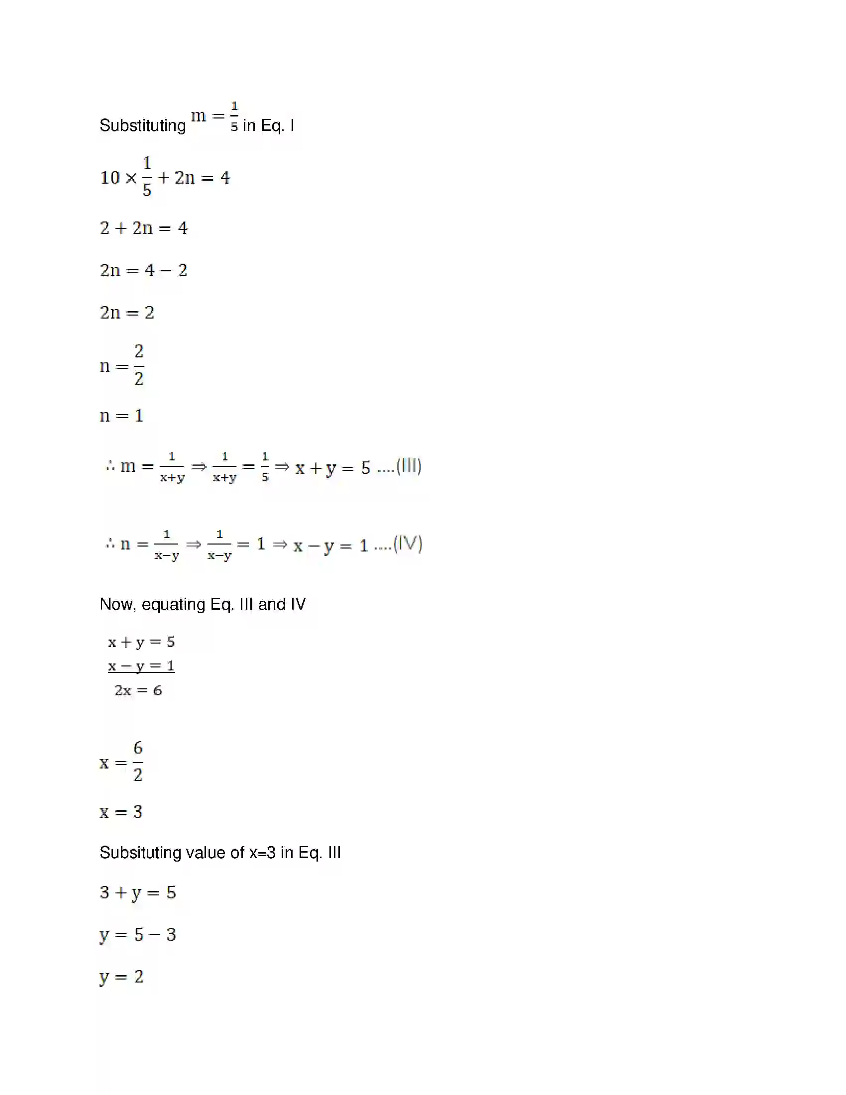 Maharashtra Board Class 10th Mathematics Part-I - English Medium Linear Equations in Two Variables Solution 26