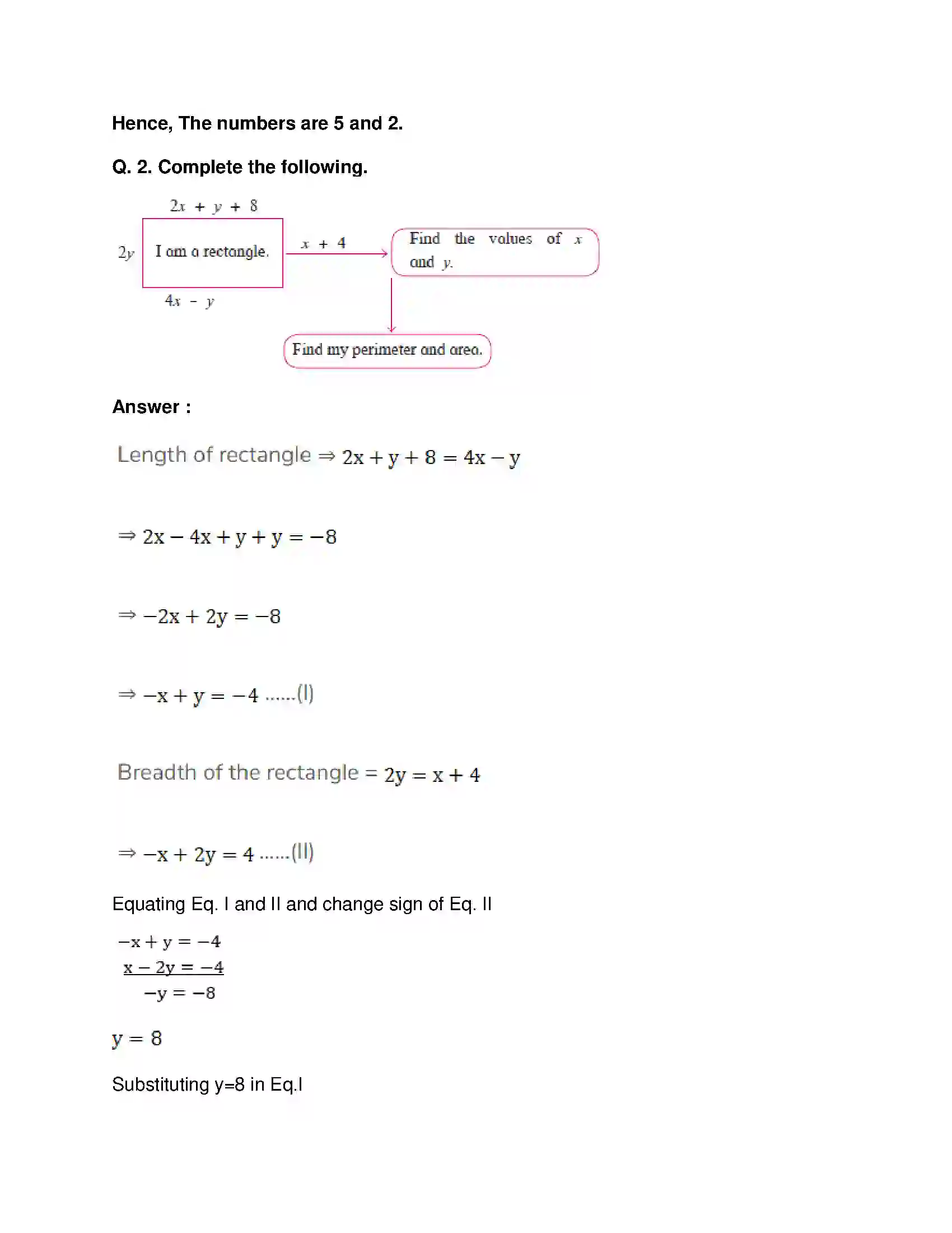 Maharashtra Board Class 10th Mathematics Part-I - English Medium Linear Equations in Two Variables Solution 32