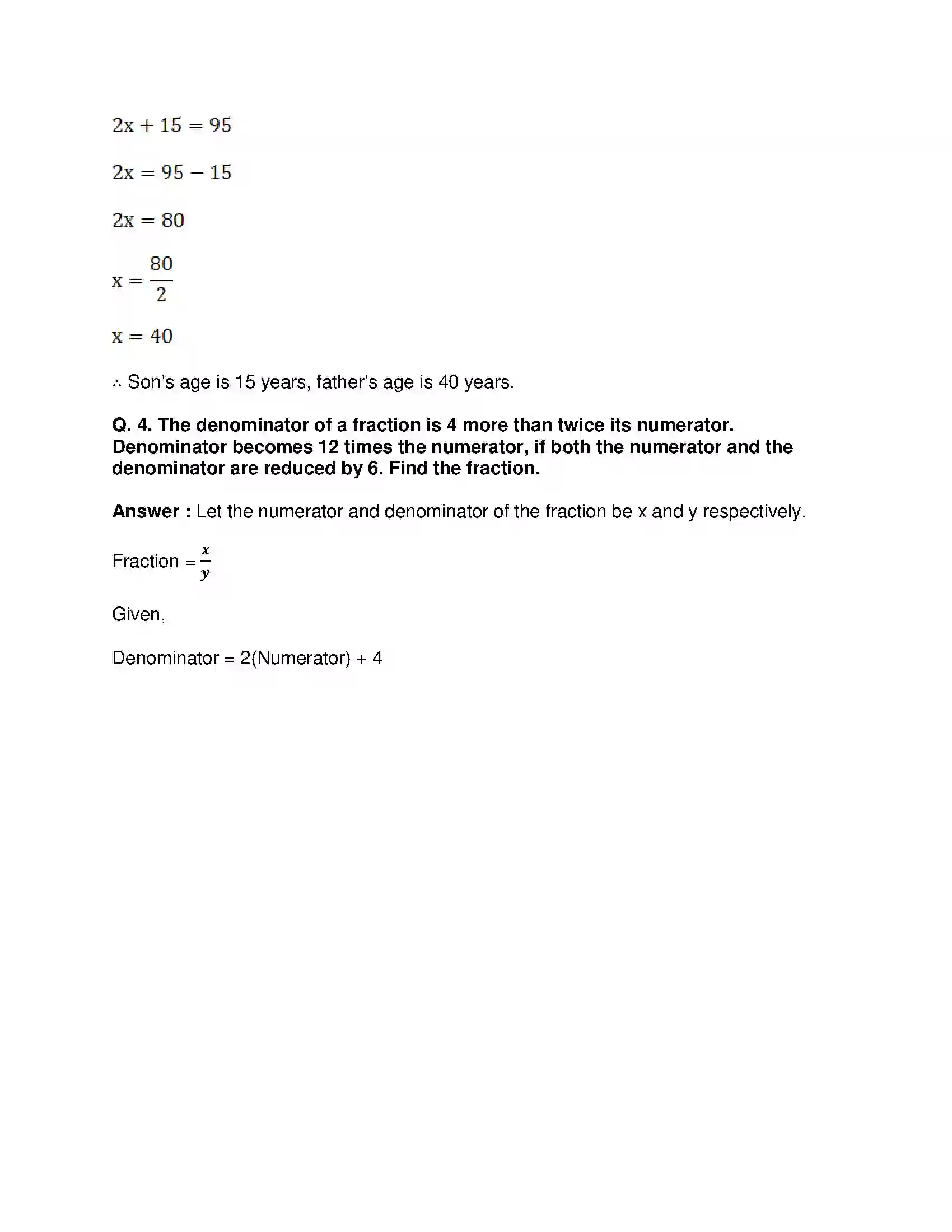Maharashtra Board Class 10th Mathematics Part-I - English Medium Linear Equations in Two Variables Solution 34