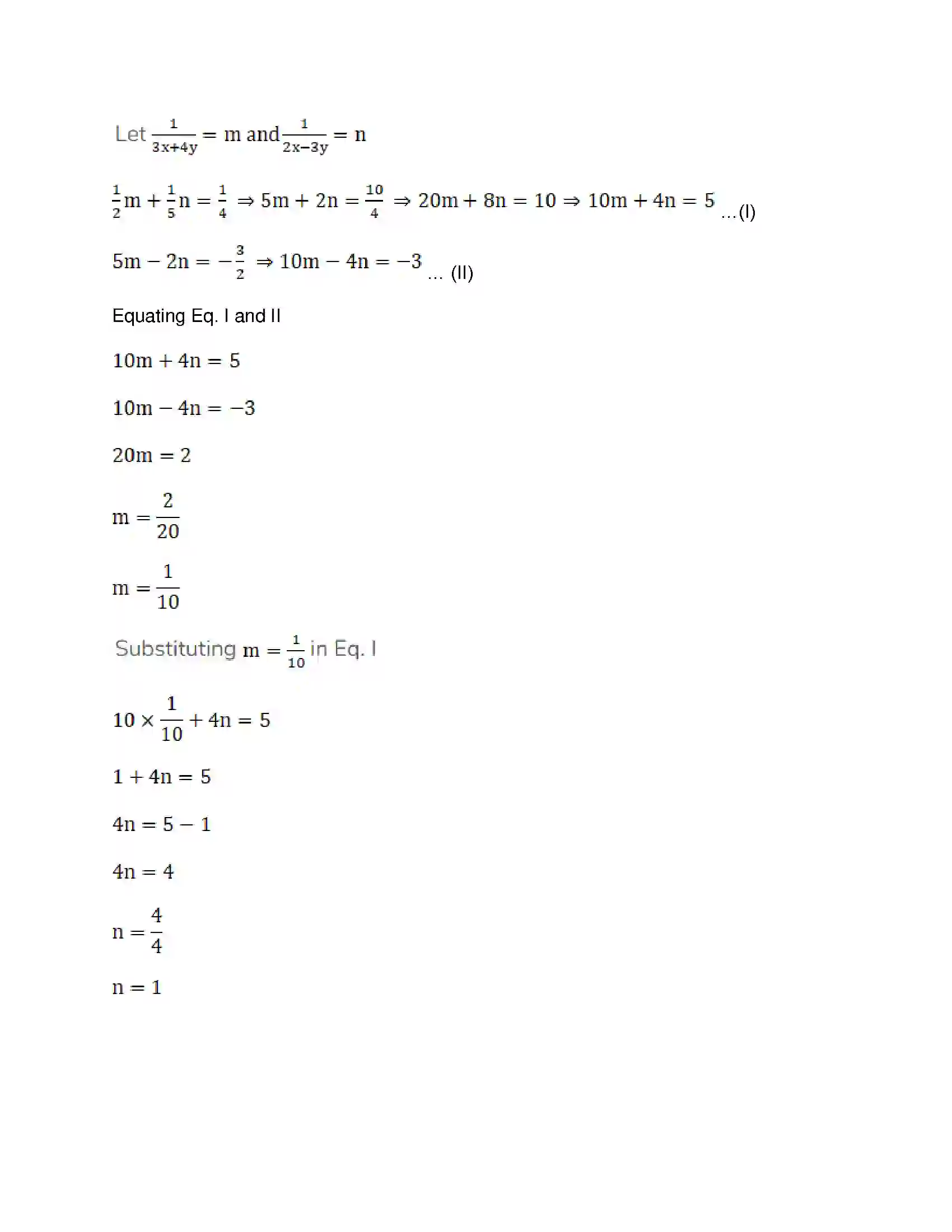 Maharashtra Board Class 10th Mathematics Part-I - English Medium Linear Equations in Two Variables Solution 57
