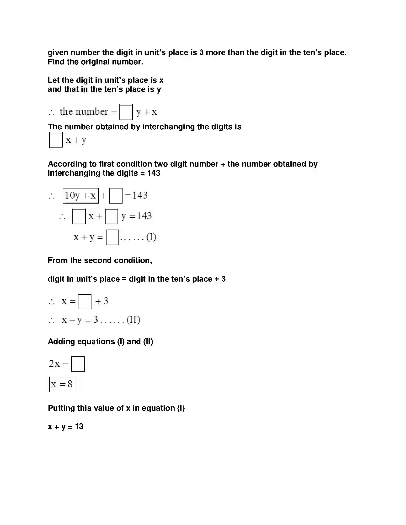 Maharashtra Board Class 10th Mathematics Part-I - English Medium Linear Equations in Two Variables Solution 59