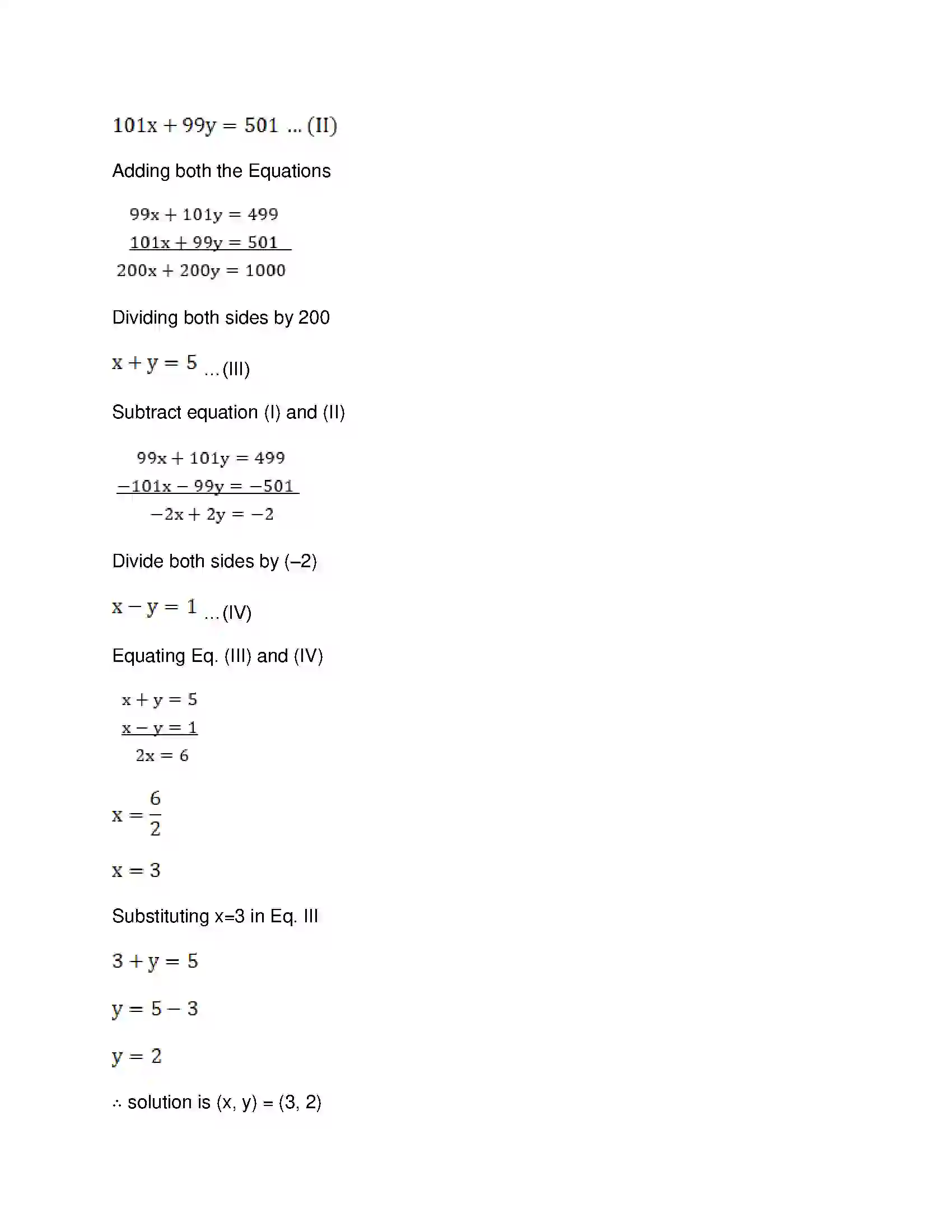 Maharashtra Board Class 10th Mathematics Part-I - English Medium Linear Equations in Two Variables Solution 7