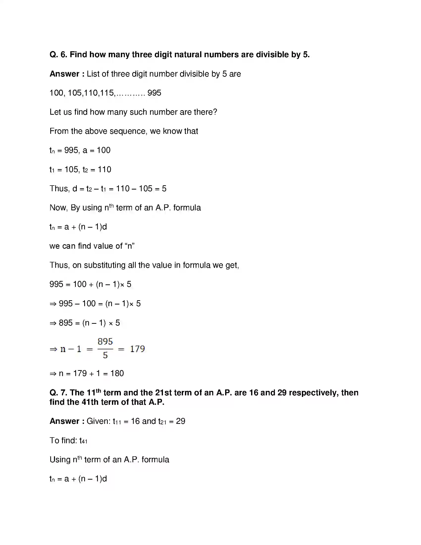 Maharashtra Board Class 10th Mathematics Part-I - English Medium Arithmetic Progression Solution 16