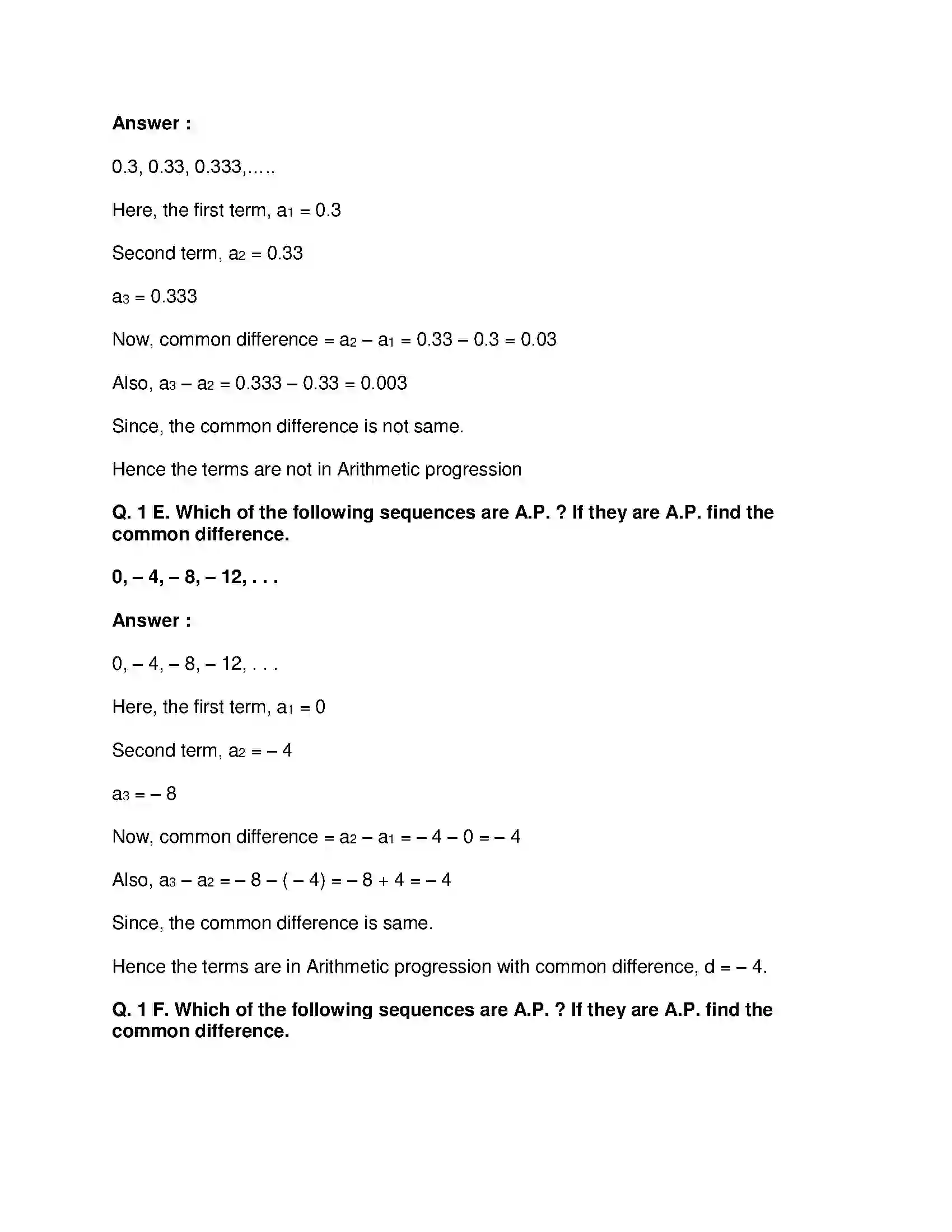 Maharashtra Board Class 10th Mathematics Part-I - English Medium Arithmetic Progression Solution 3