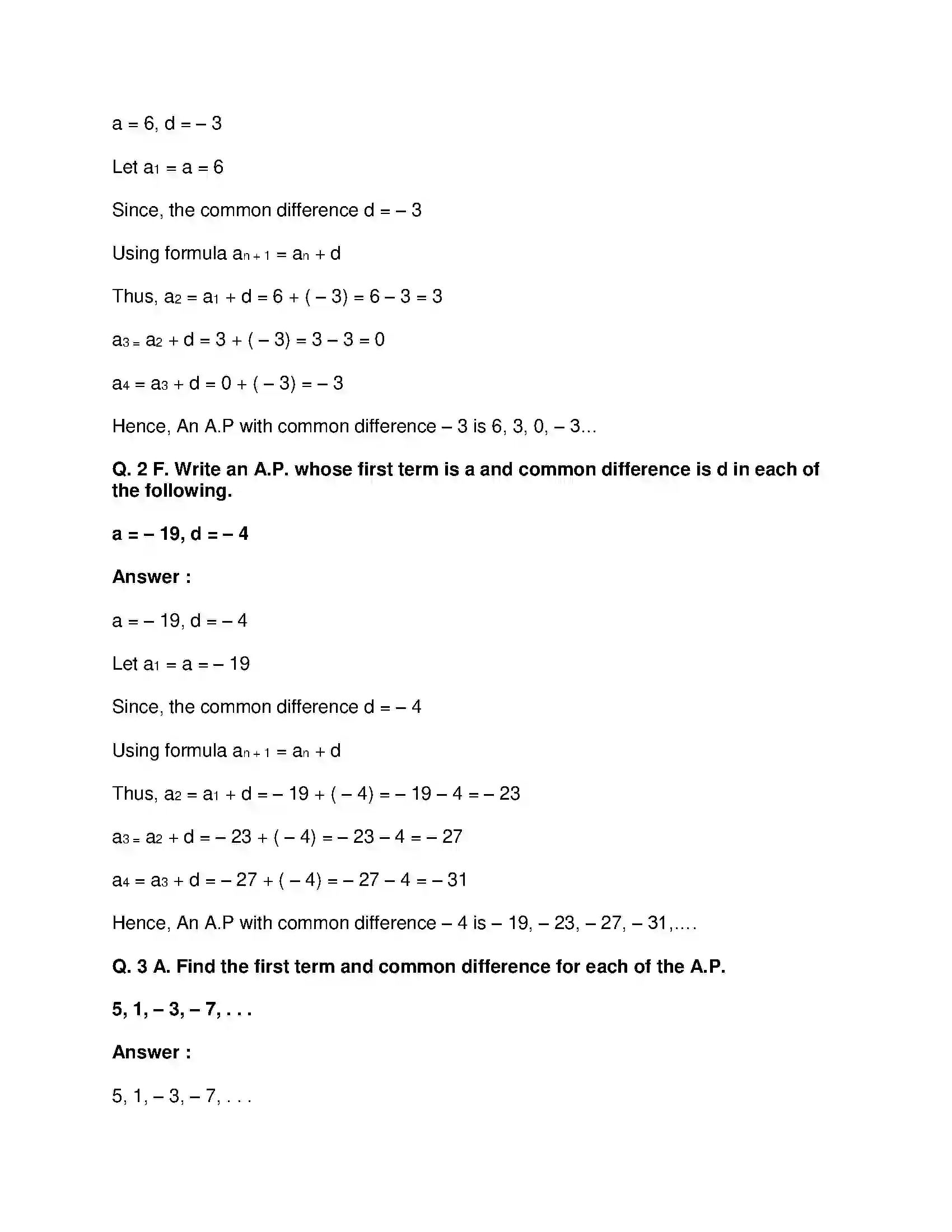 Maharashtra Board Class 10th Mathematics Part-I - English Medium Arithmetic Progression Solution 8