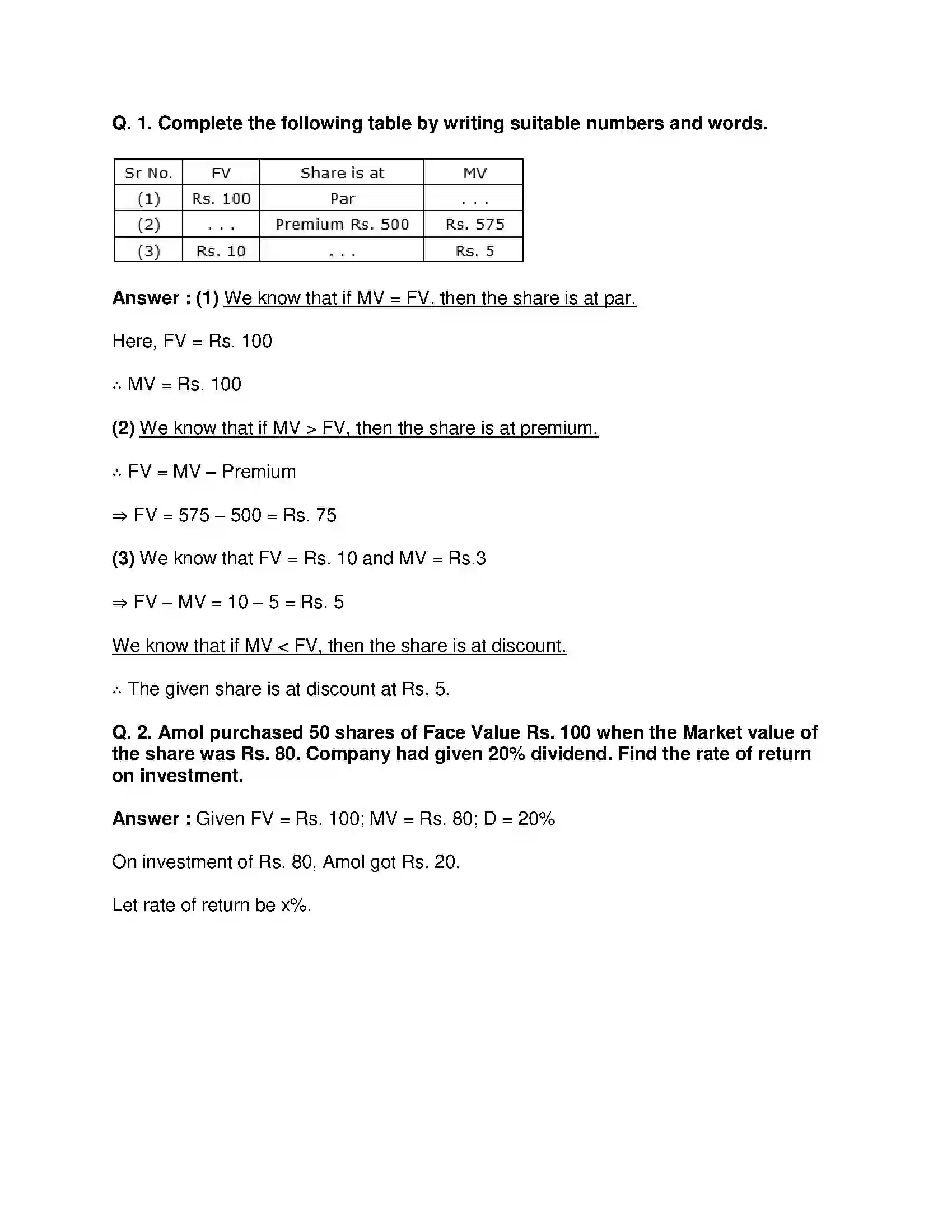 Maharashtra Board Class 10th Mathematics Part-I - English Medium Financial Planning Solution 15