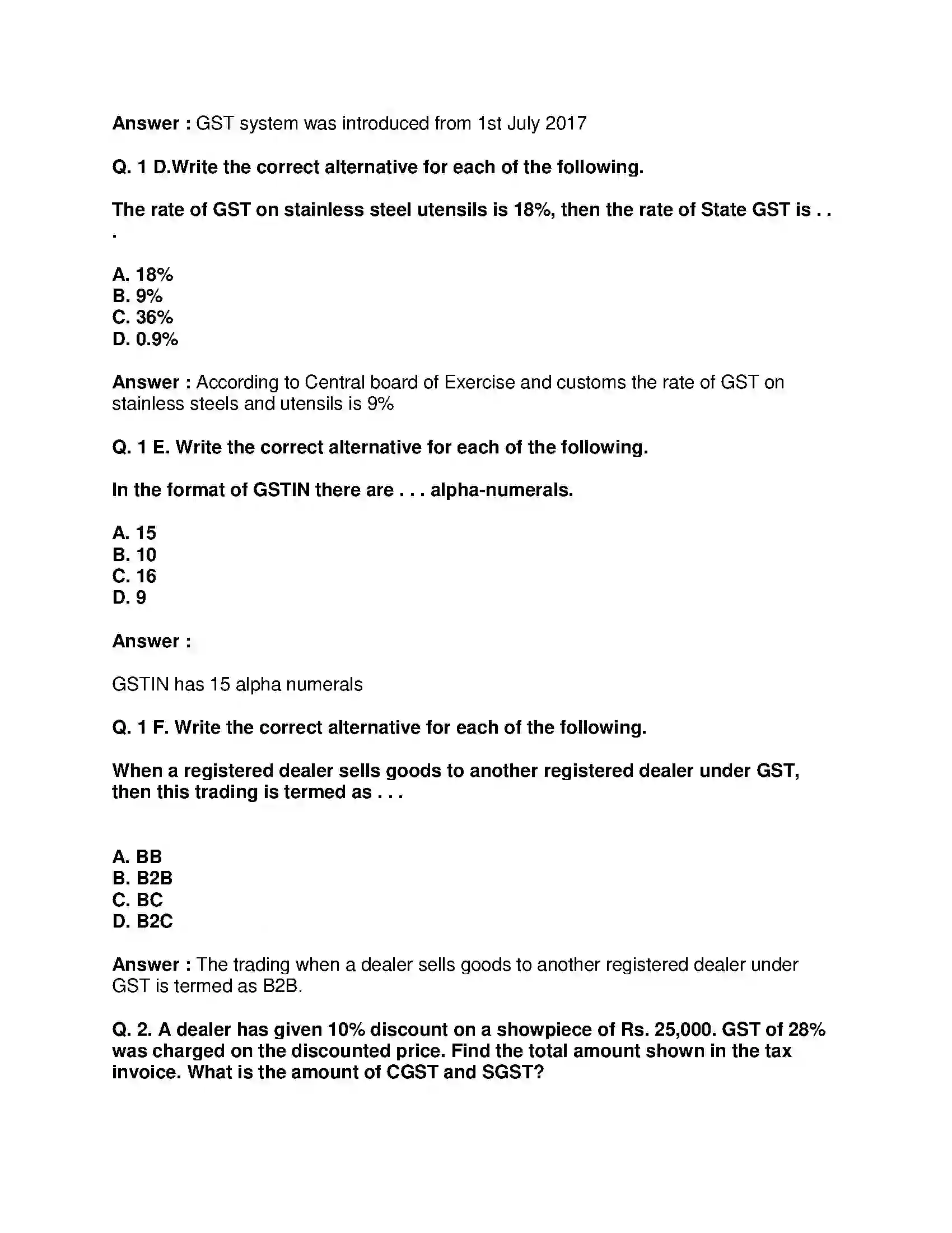 Maharashtra Board Class 10th Mathematics Part-I - English Medium Financial Planning Solution 25