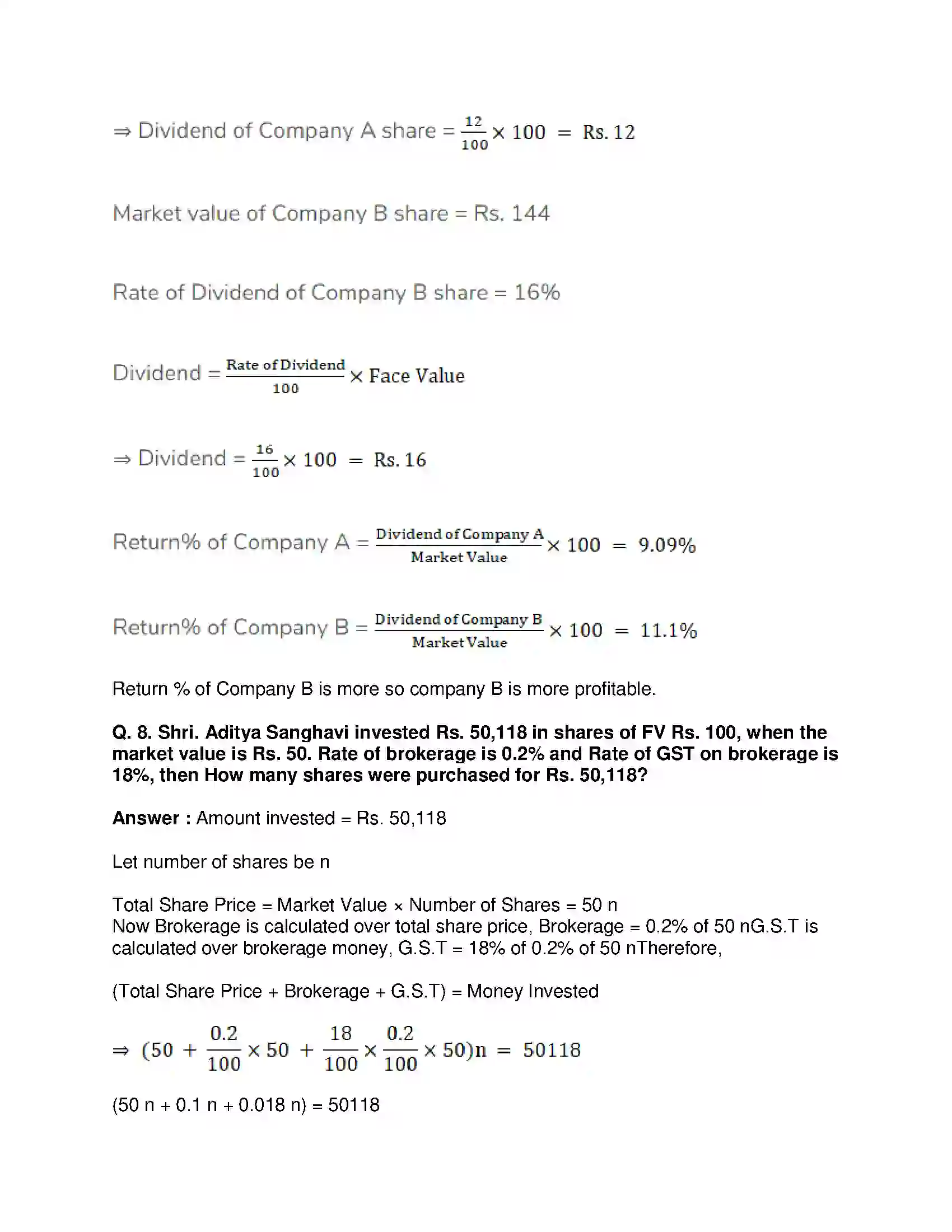 Maharashtra Board Class 10th Mathematics Part-I - English Medium Financial Planning Solution 39