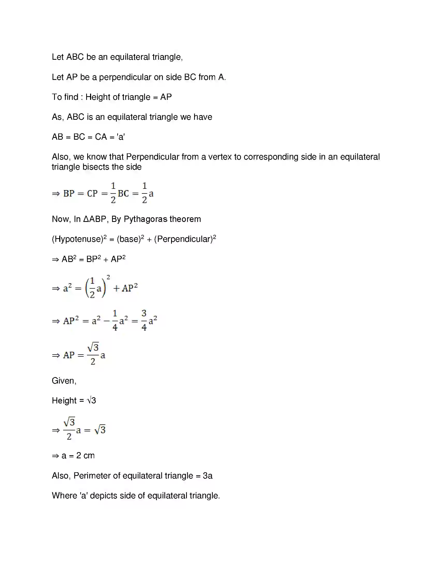Maharashtra Board Class 10th Mathematics Part-II - English Medium Pythagoras Theorem Solution 26