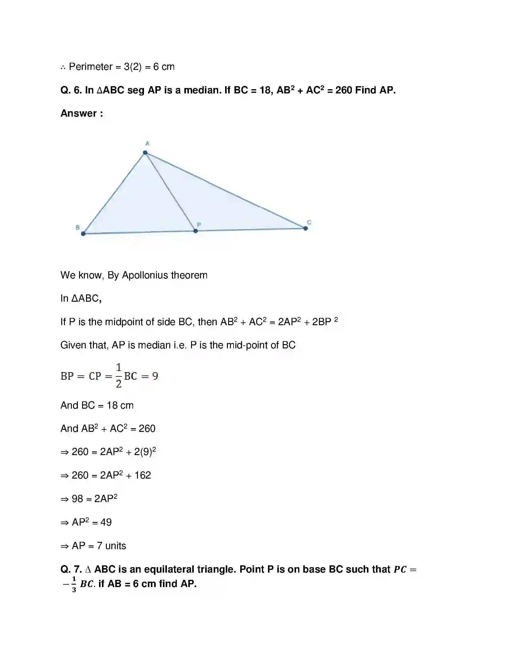 Maharashtra Board Class 10th Mathematics Part-II - English Medium Pythagoras Theorem Solution 27