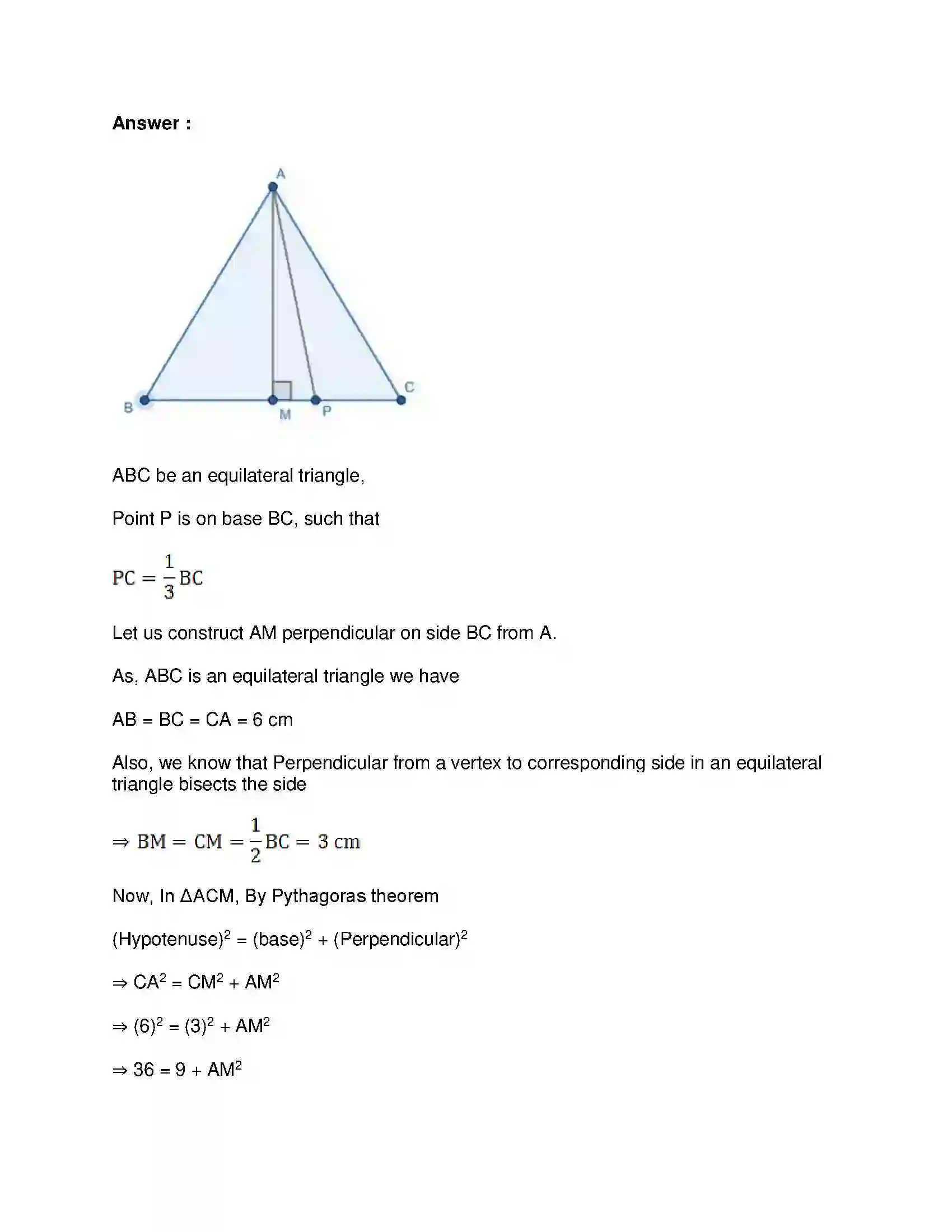 Maharashtra Board Class 10th Mathematics Part-II - English Medium Pythagoras Theorem Solution 28