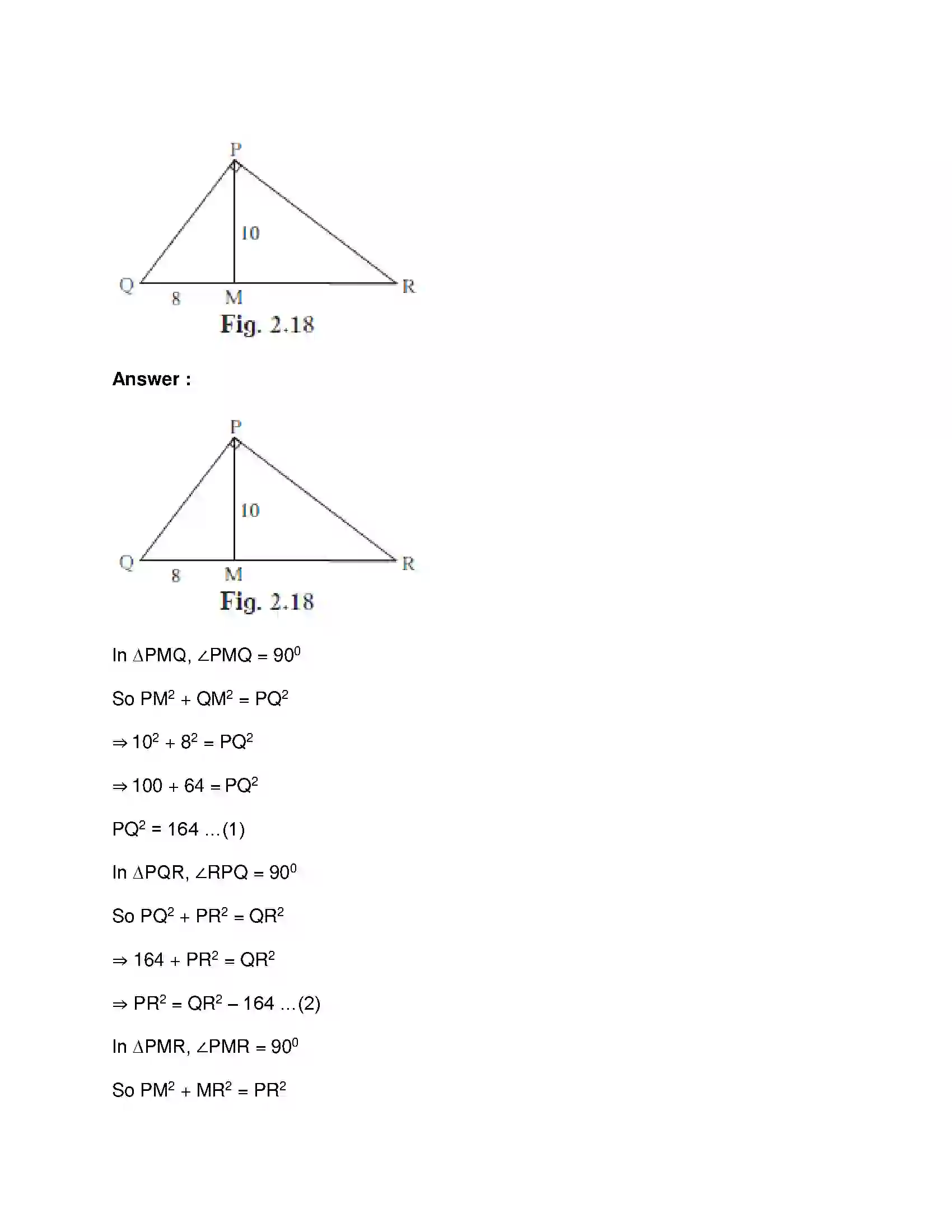 Maharashtra Board Class 10th Mathematics Part-II - English Medium Pythagoras Theorem Solution 3