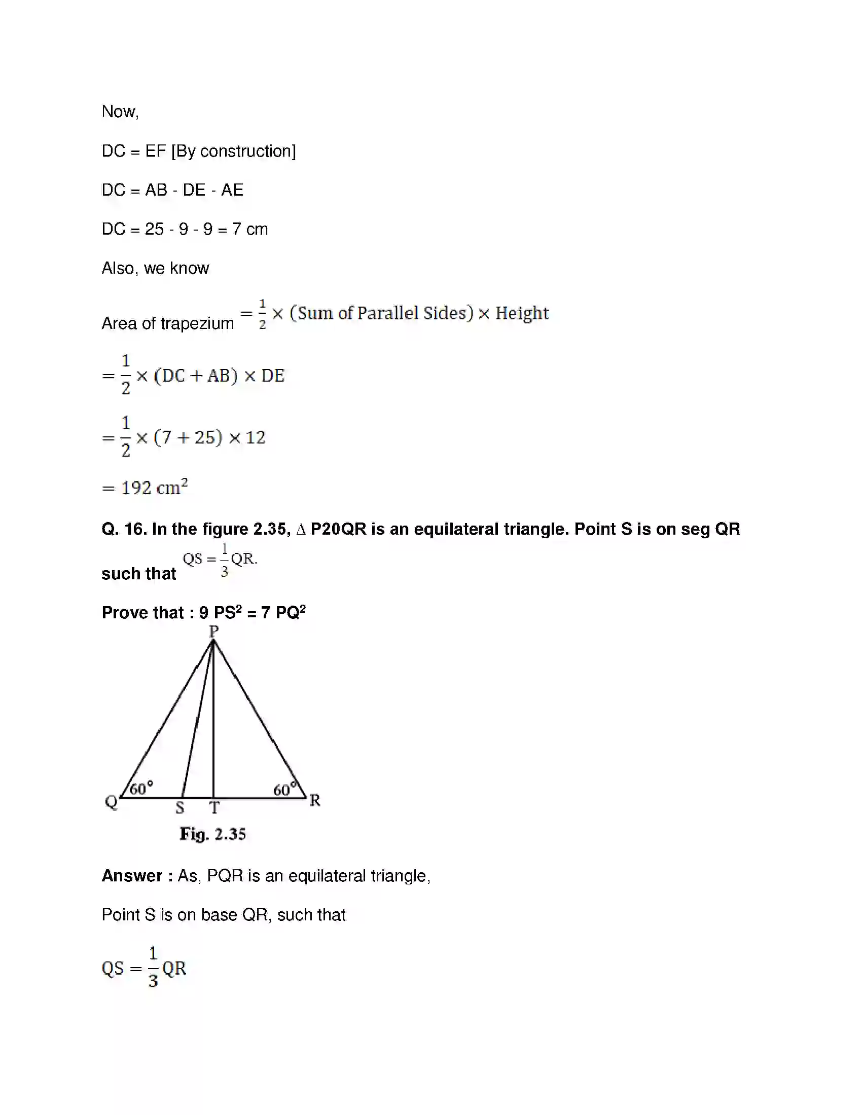 Maharashtra Board Class 10th Mathematics Part-II - English Medium Pythagoras Theorem Solution 42