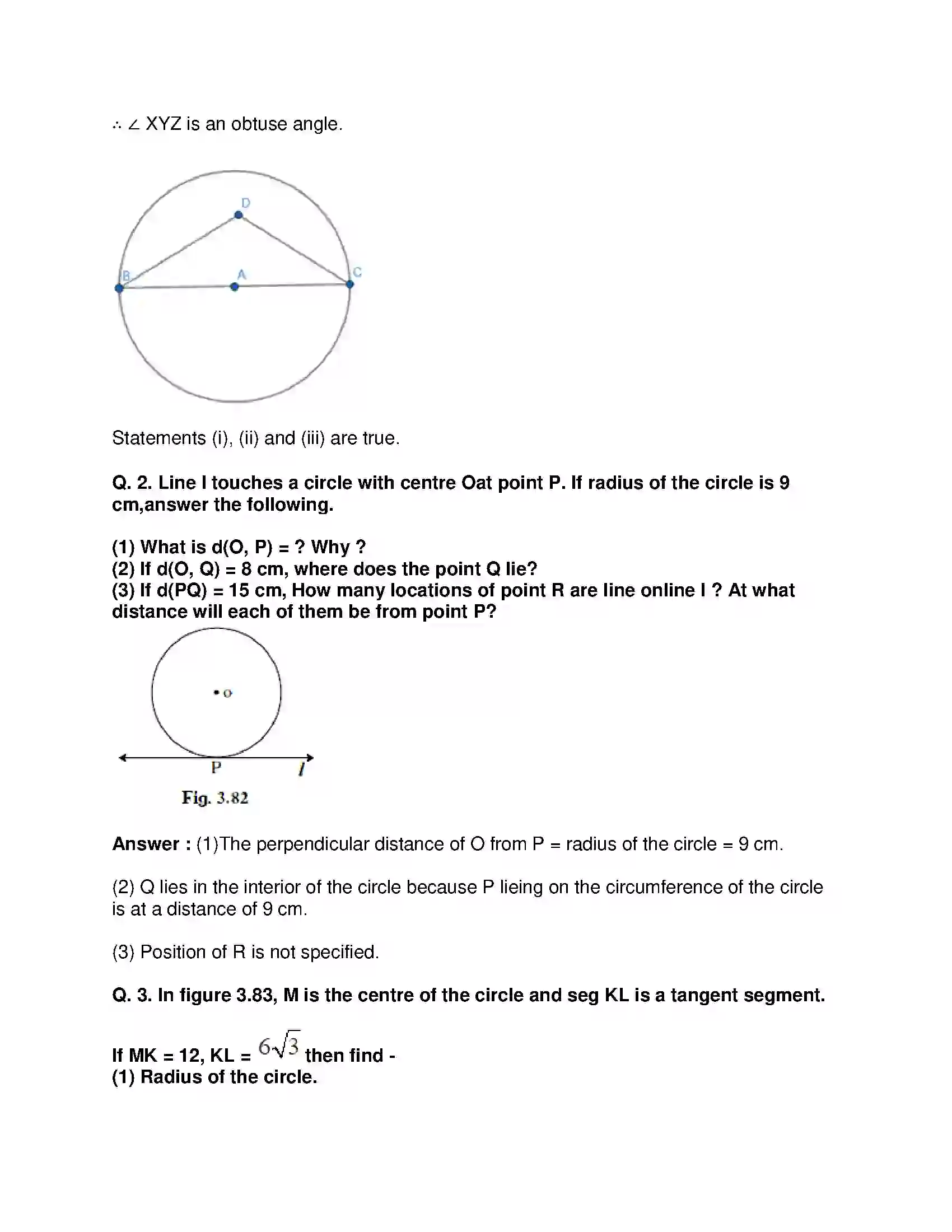 Maharashtra Board Class 10th Mathematics Part-II - English Medium Circle Solution 29