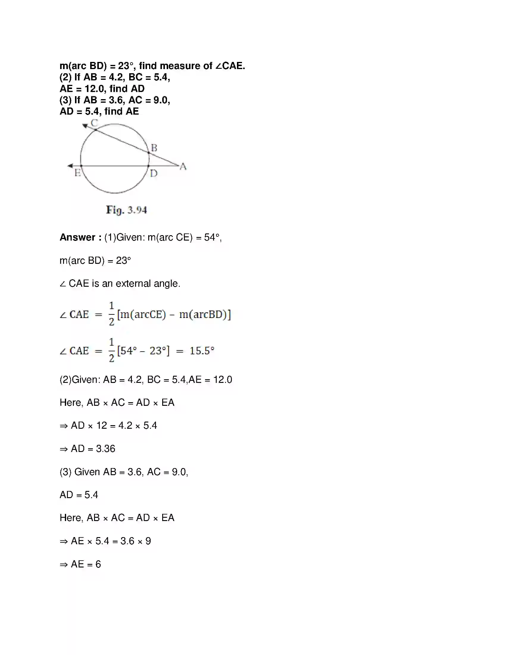 Maharashtra Board Class 10th Mathematics Part-II - English Medium Circle Solution 42