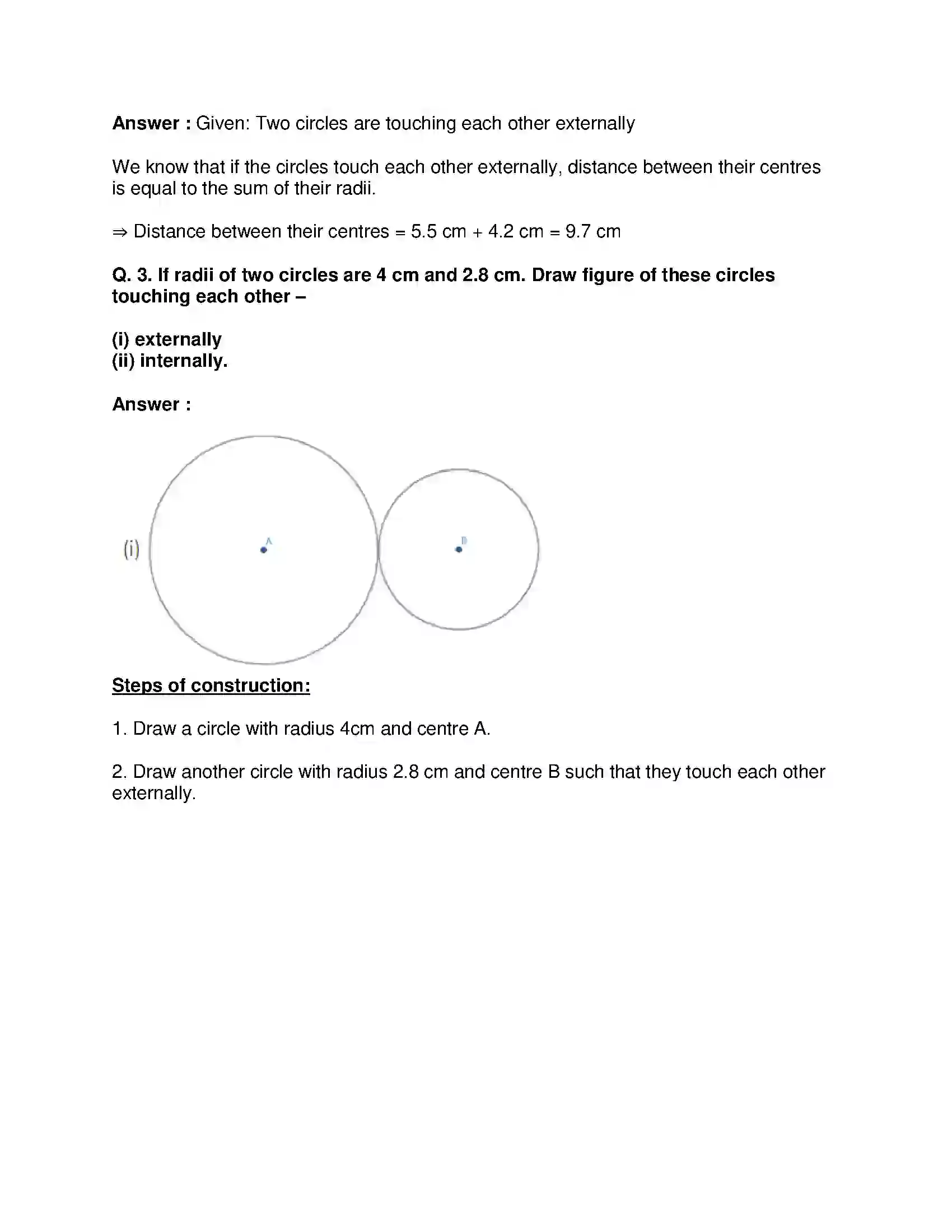 Maharashtra Board Class 10th Mathematics Part-II - English Medium Circle Solution 5