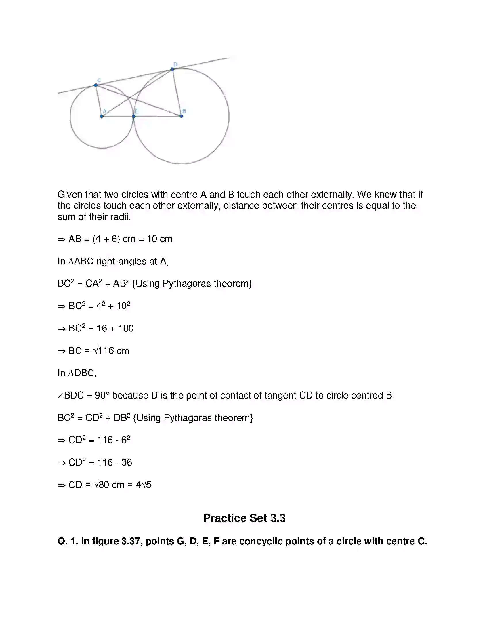 Maharashtra Board Class 10th Mathematics Part-II - English Medium Circle Solution 8