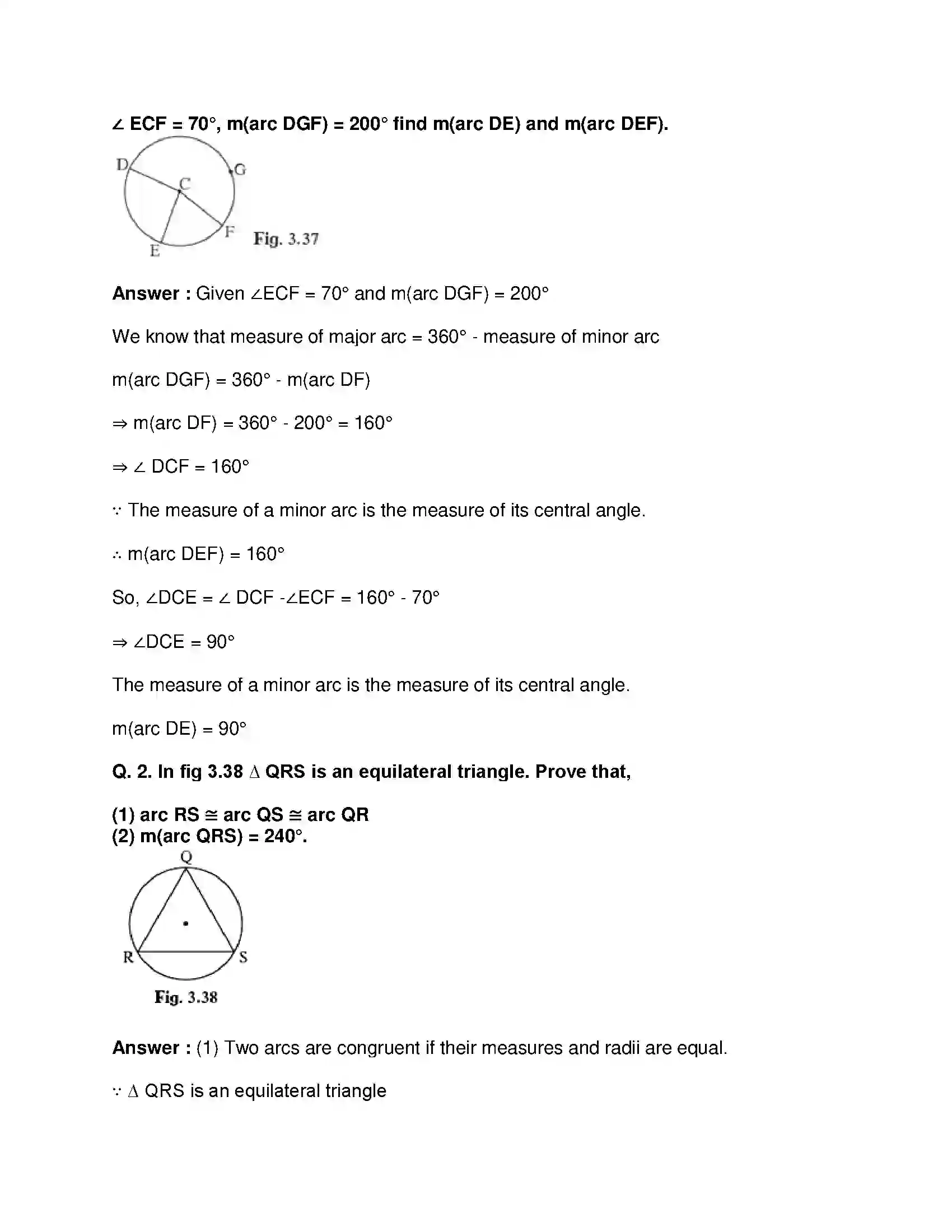 Maharashtra Board Class 10th Mathematics Part-II - English Medium Circle Solution 9