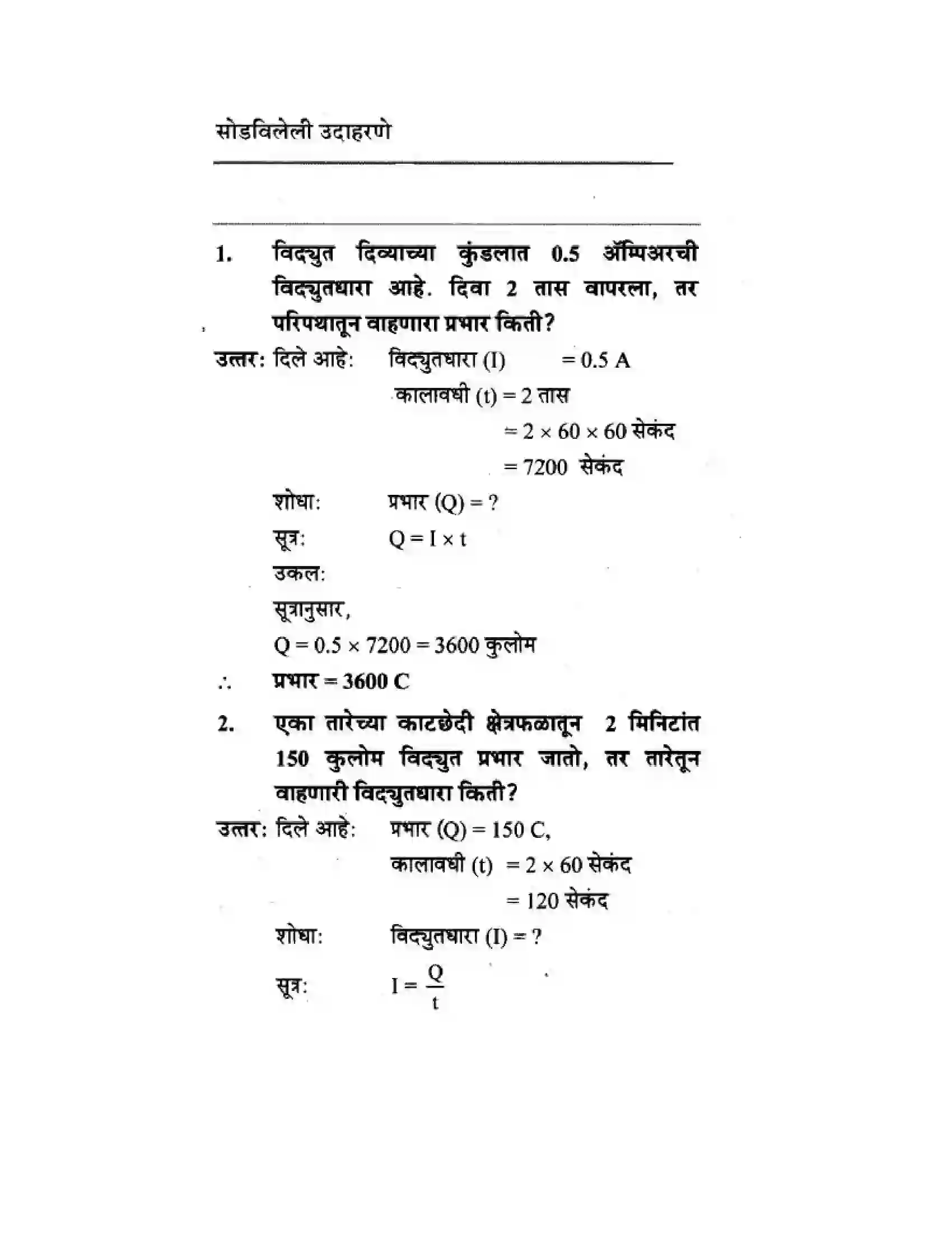 Maharashtra Board Class 10th Science & Technology - Marathi Medium The Electric Spark Solution 50