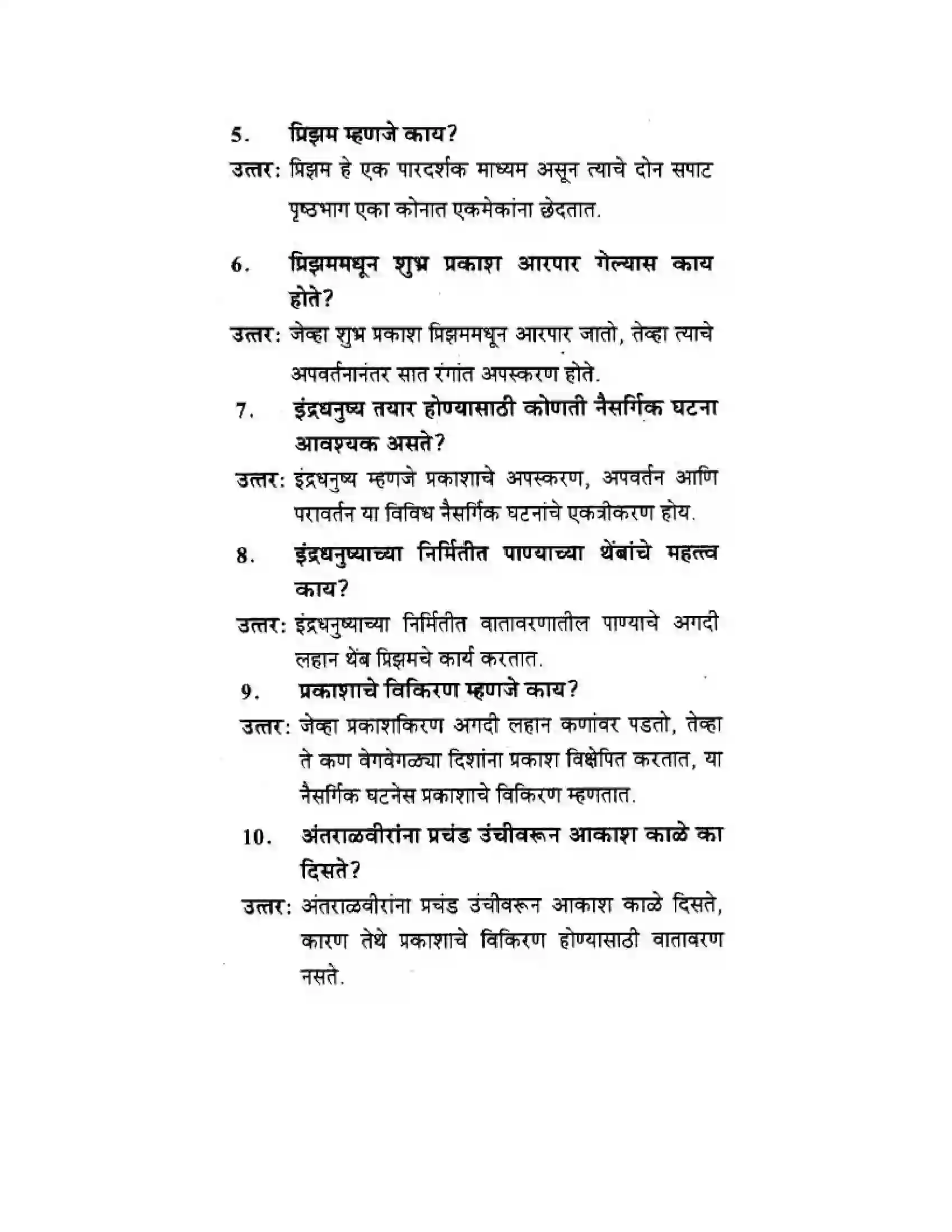 Maharashtra Board Class 10th Science & Technology - Marathi Medium Wonders of Light – Part II Solution 2