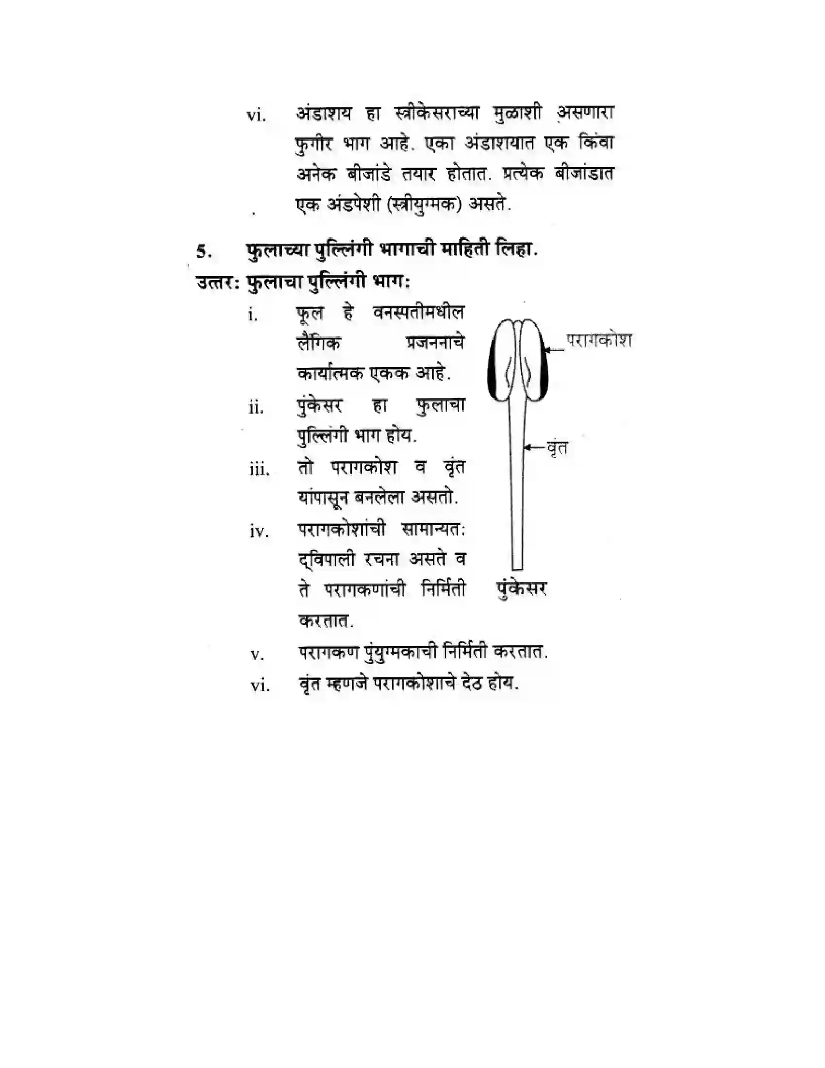 Maharashtra Board Class 10th Science & Technology - Marathi Medium The Life Cycle Solution 15