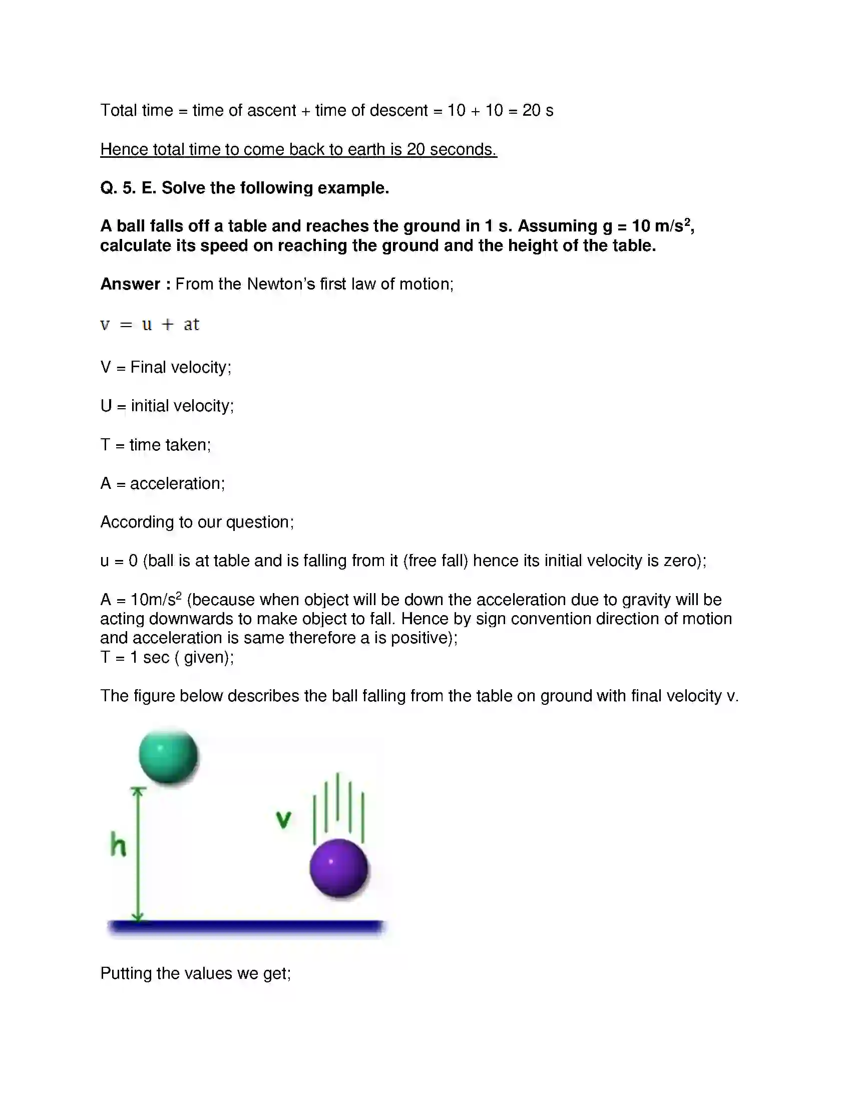 Maharashtra Board Class 10th Science & Technology-I - English Medium Gravitation Solution 17