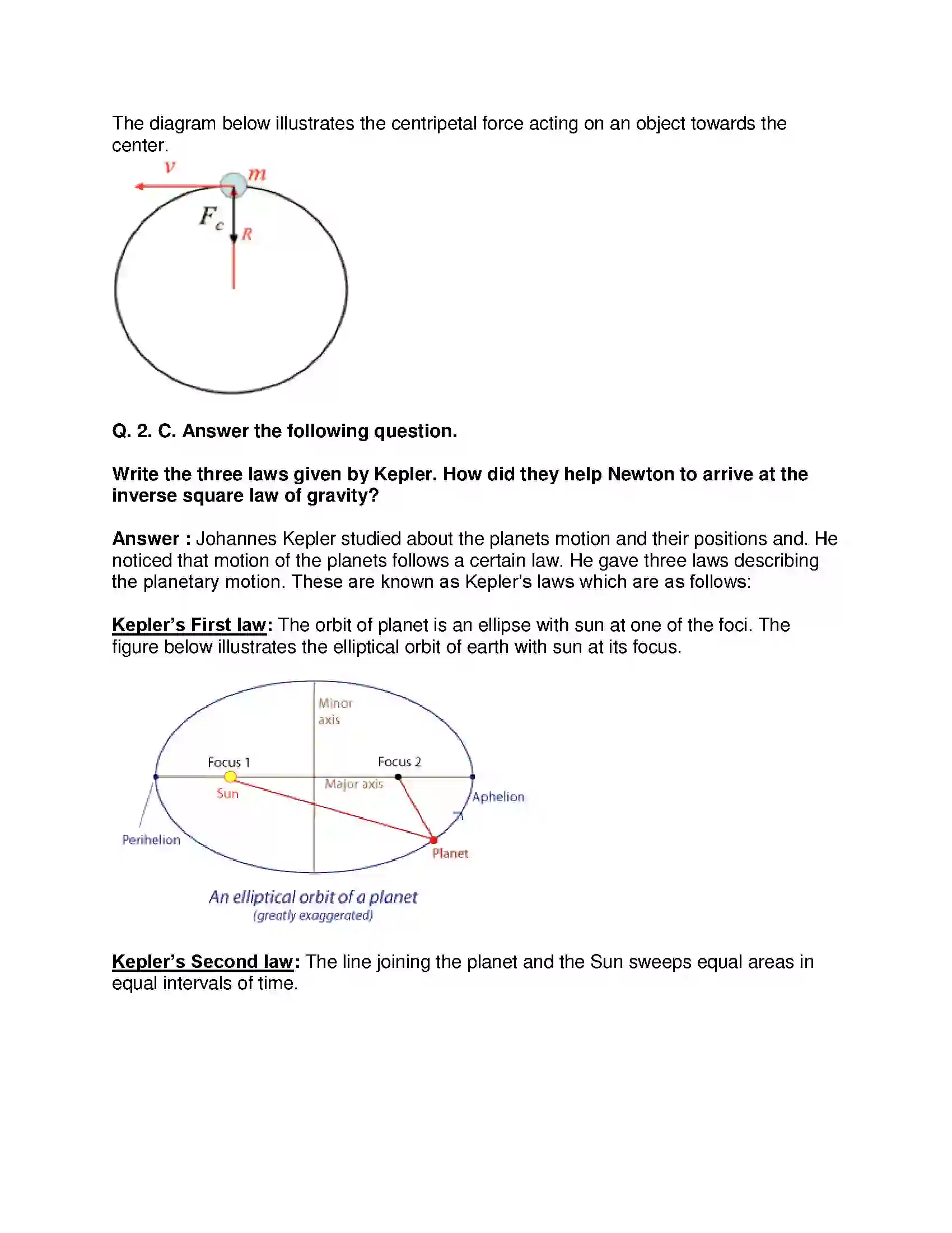 Maharashtra Board Class 10th Science & Technology-I - English Medium Gravitation Solution 4