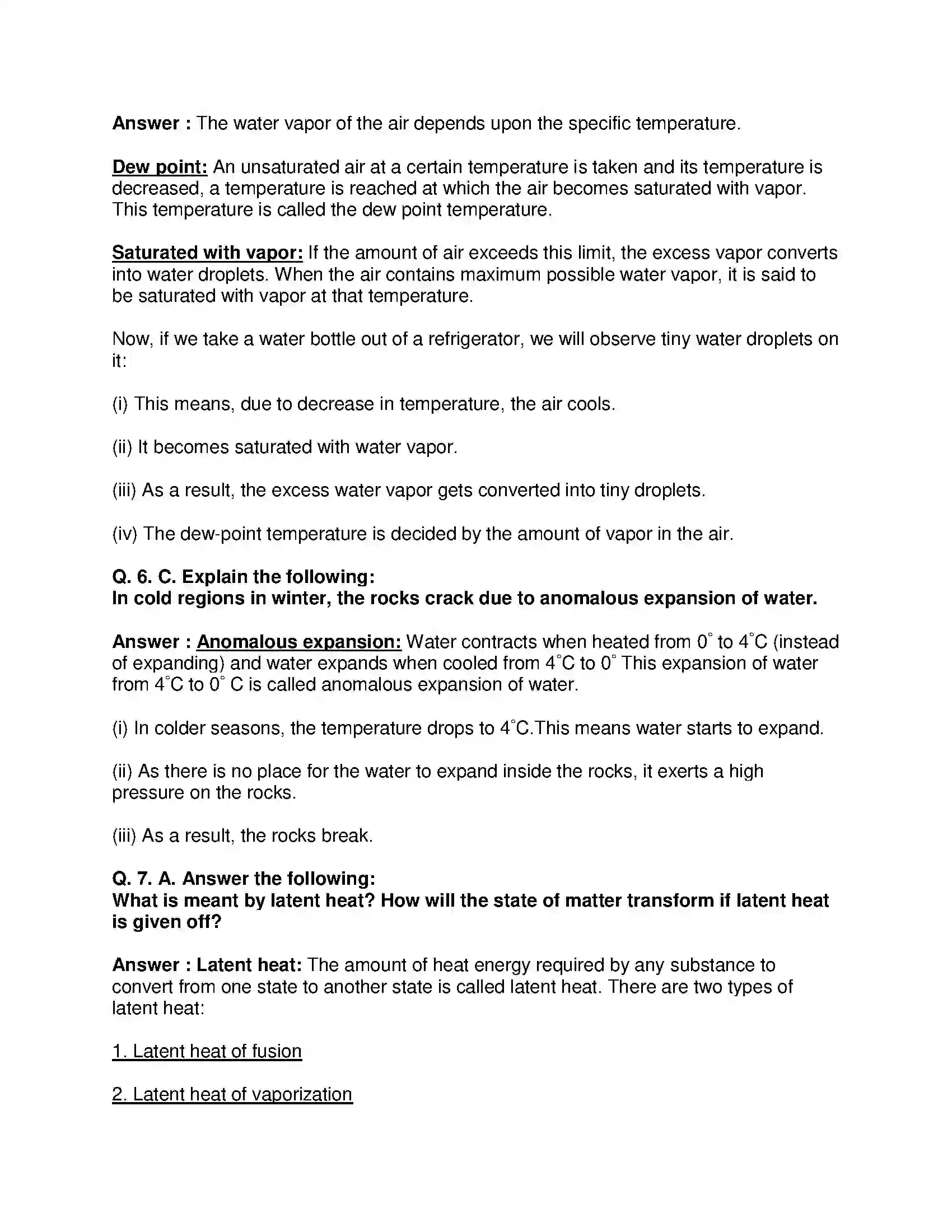 Maharashtra Board Class 10th Science & Technology-I - English Medium Heat Solution 6