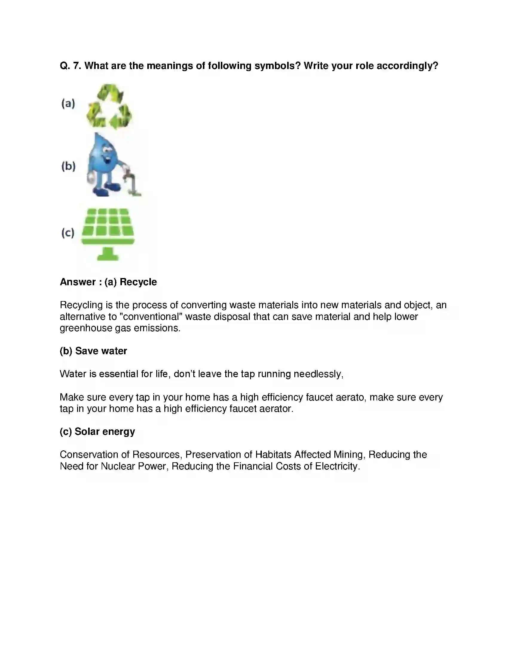 Maharashtra Board Class 10th Science & Technology-II - English Medium Environmental Management Solution 8