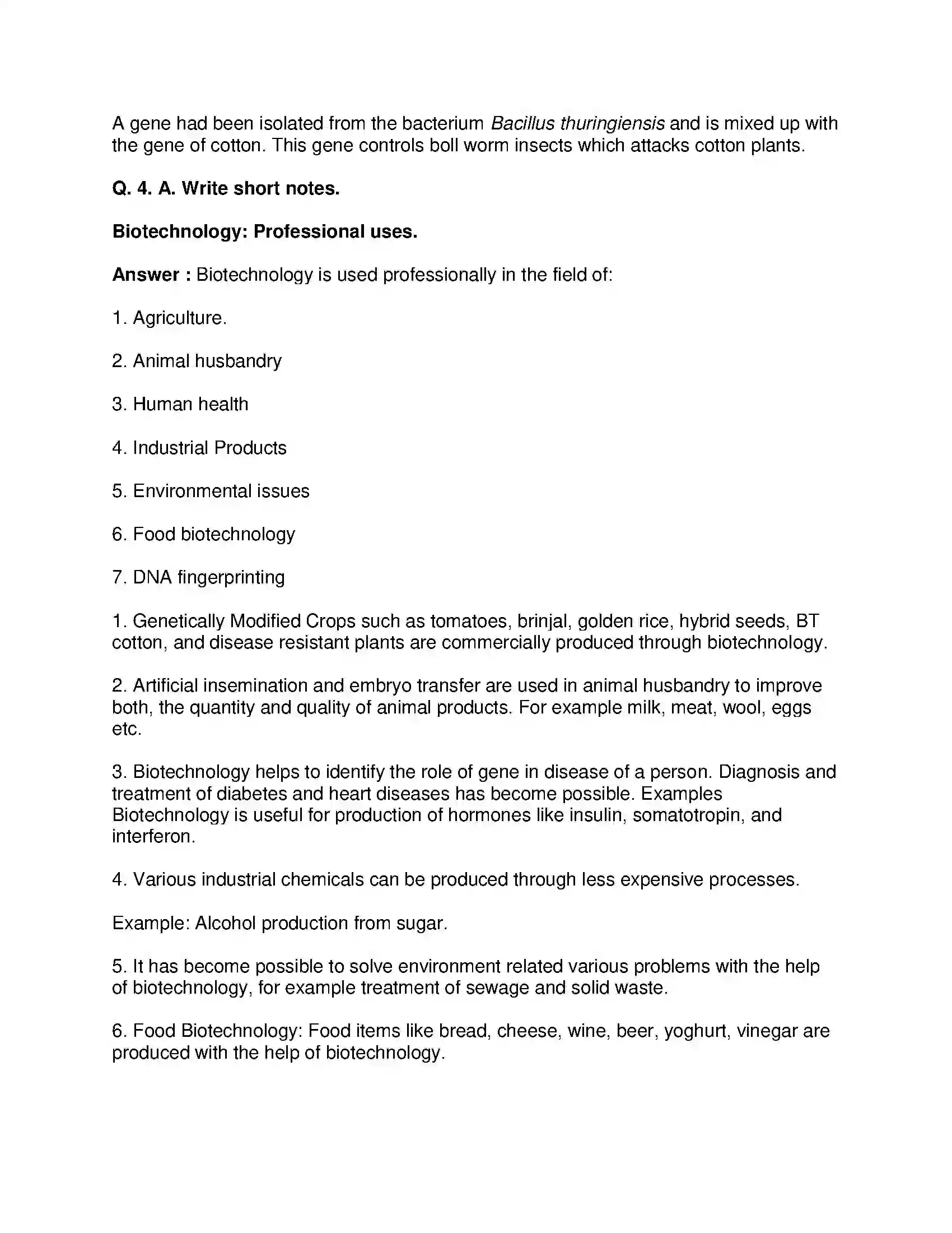 Maharashtra Board Class 10th Science & Technology-II - English Medium Cell Biology and Biotechnology Solution 3