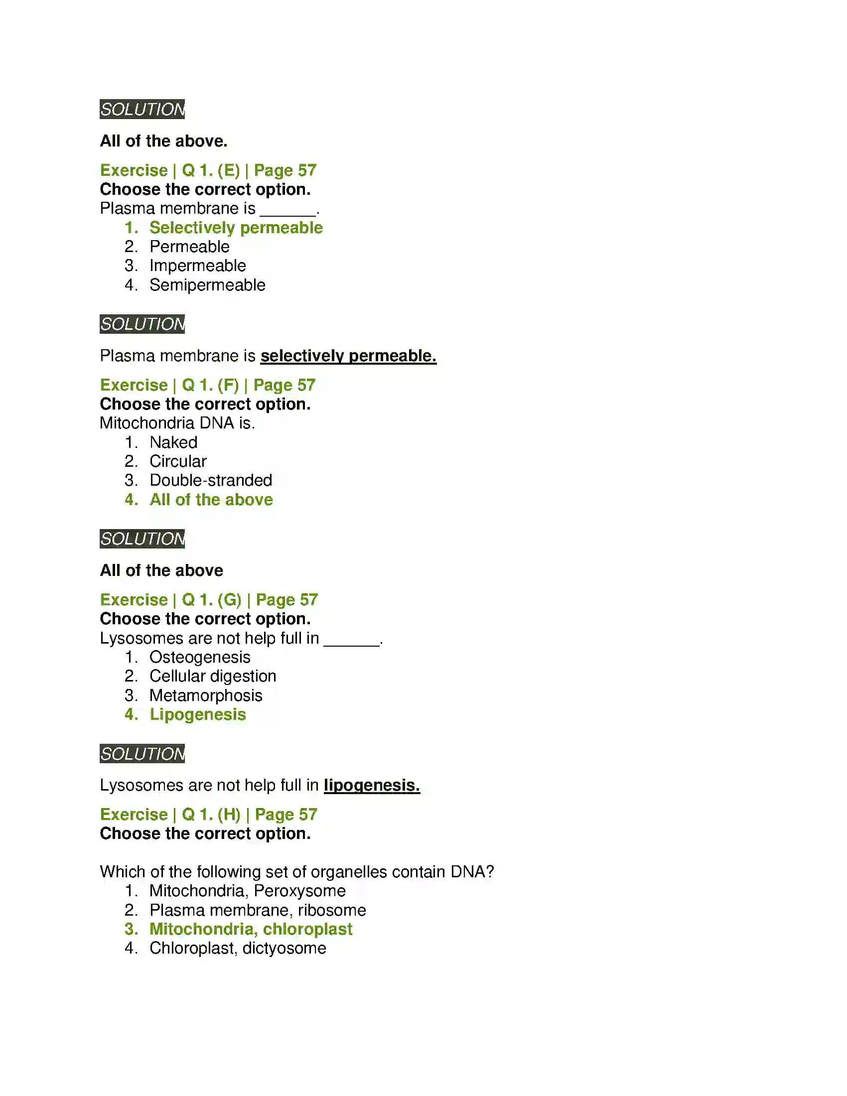 Maharashtra Board Class 11th Biology Cell Structure and Organization Solution 2