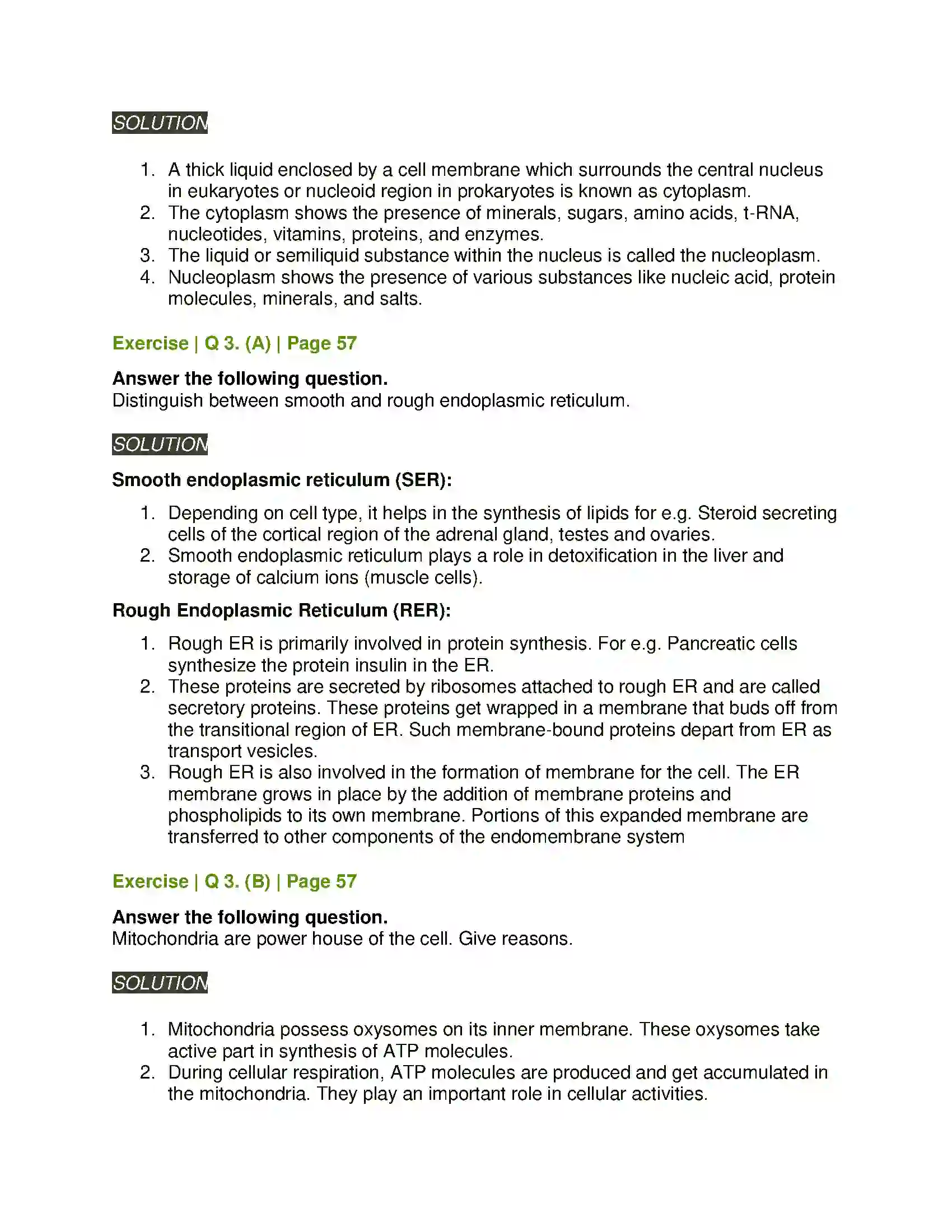 Maharashtra Board Class 11th Biology Cell Structure and Organization Solution 5