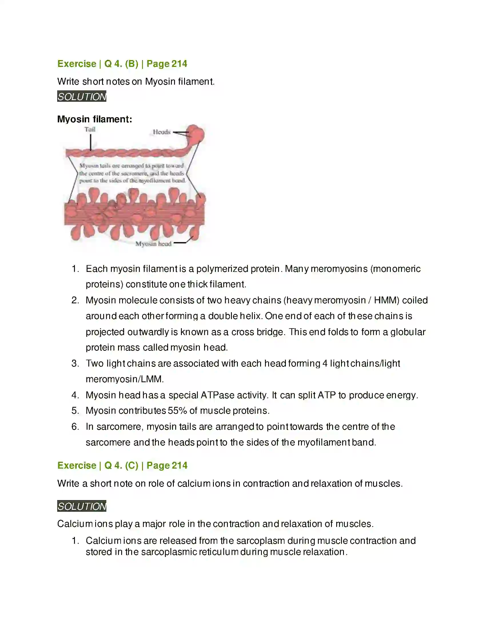 Maharashtra Board Class 11th Biology Skeleton and Movement Solution 11