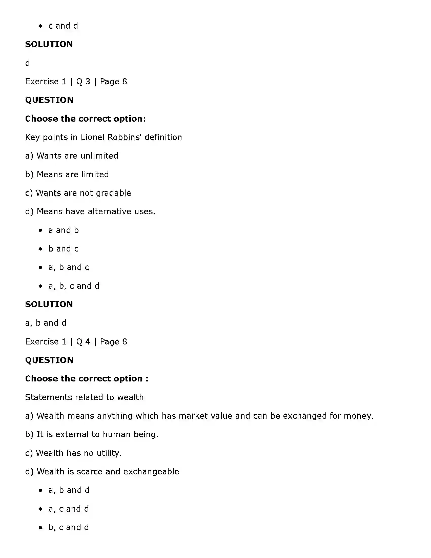 Maharashtra Board Class 11th Economics Basic Concepts in Economics Solution 2