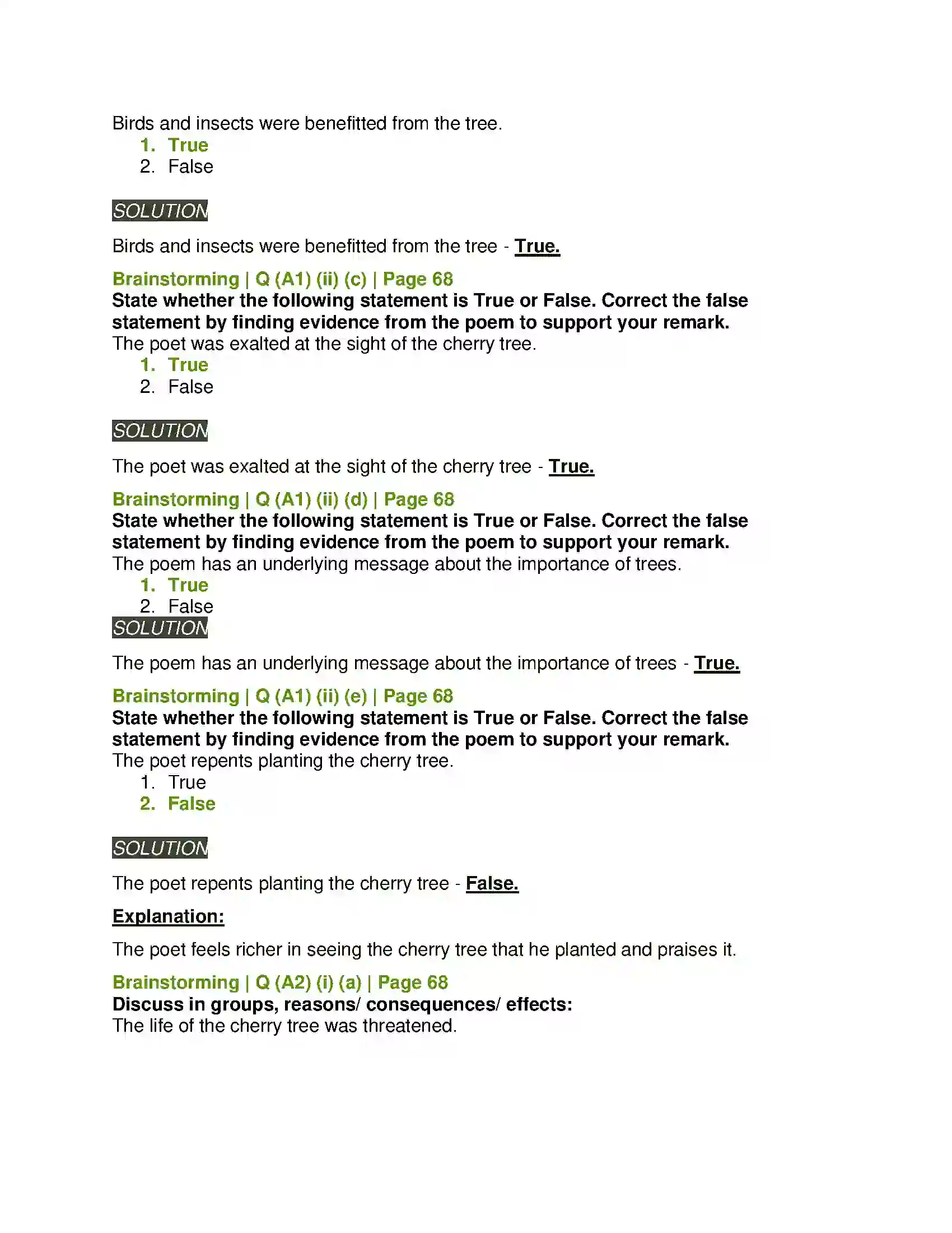 Maharashtra Board Class 11th English 2.1 Cherry Tree Solution 4