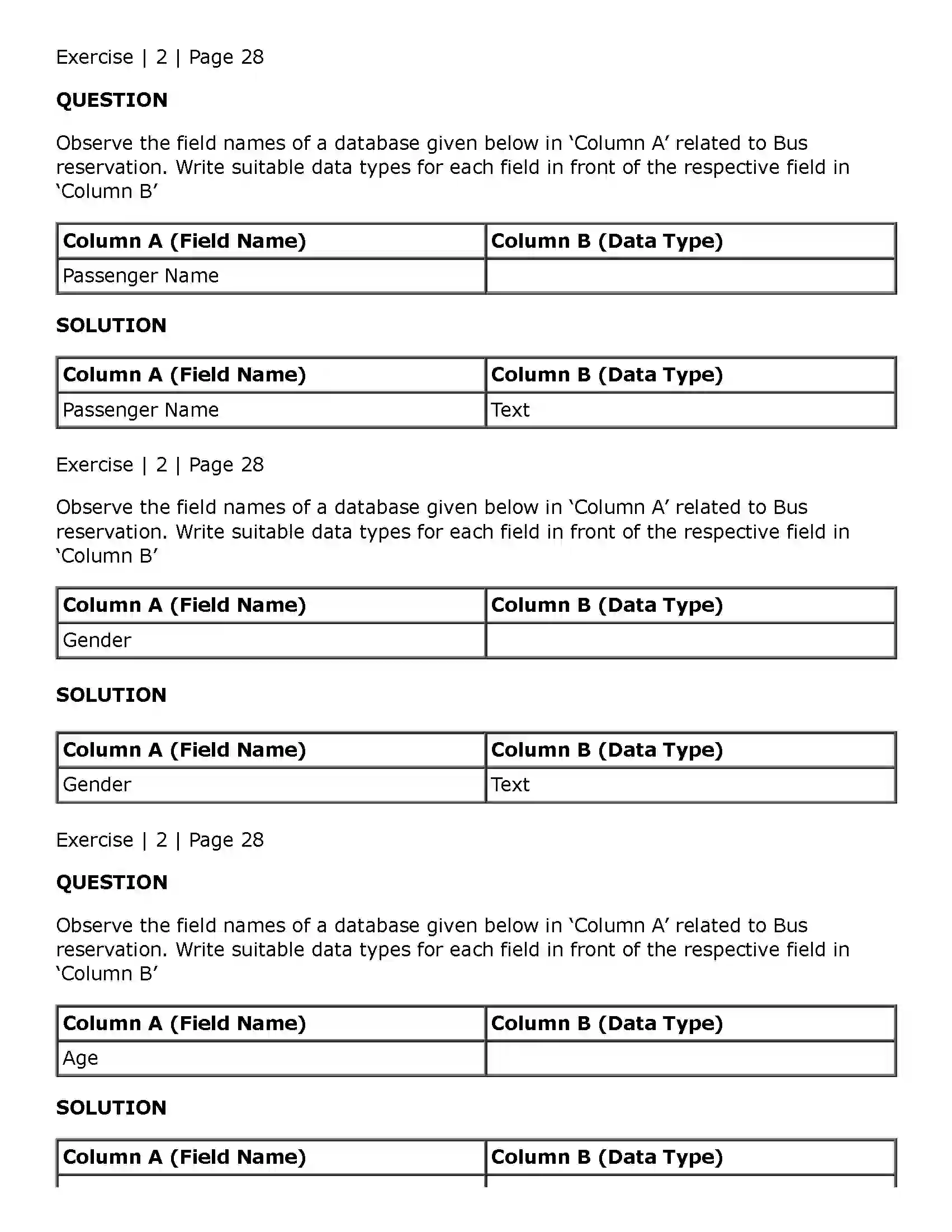 Maharashtra Board Class 11th Information Technology (IT) Introduction to DBMS Solution 3