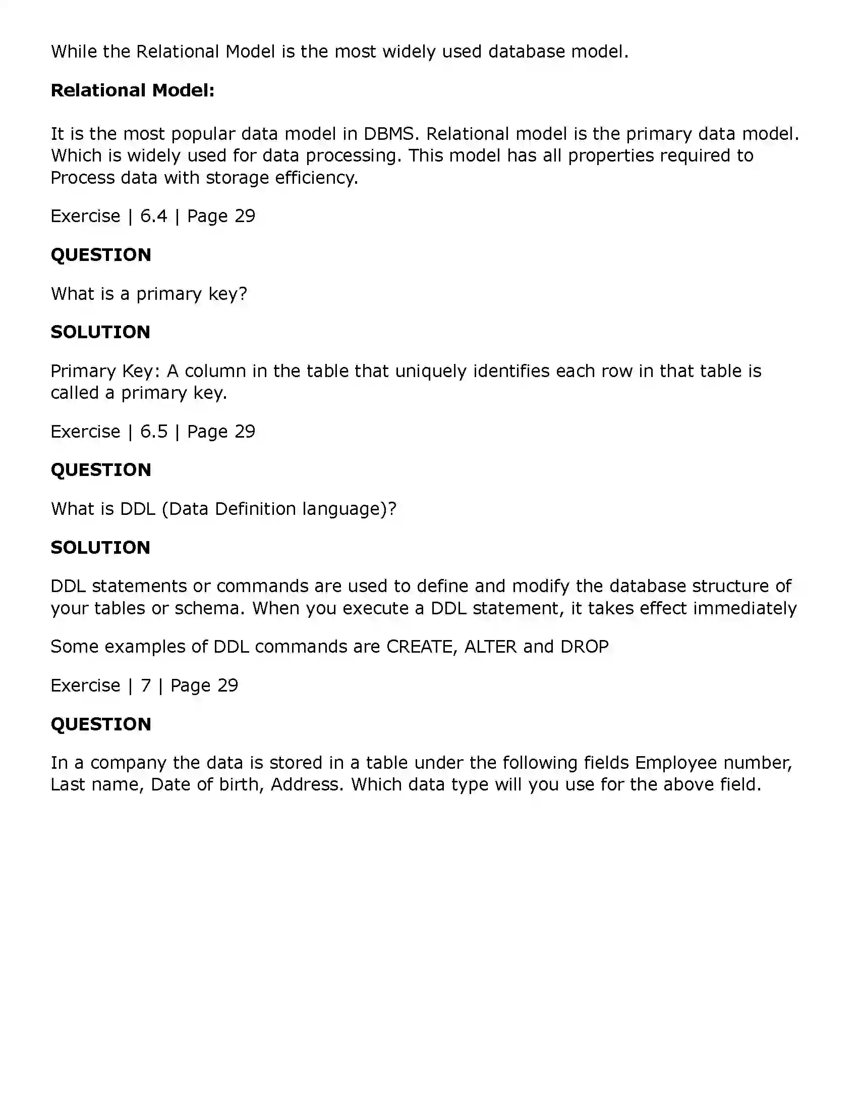 Maharashtra Board Class 11th Information Technology (IT) Introduction to DBMS Solution 8
