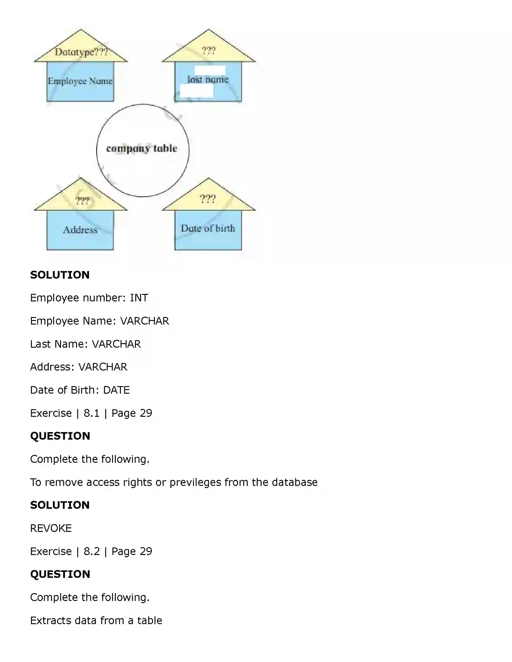 Maharashtra Board Class 11th Information Technology (IT) Introduction to DBMS Solution 9