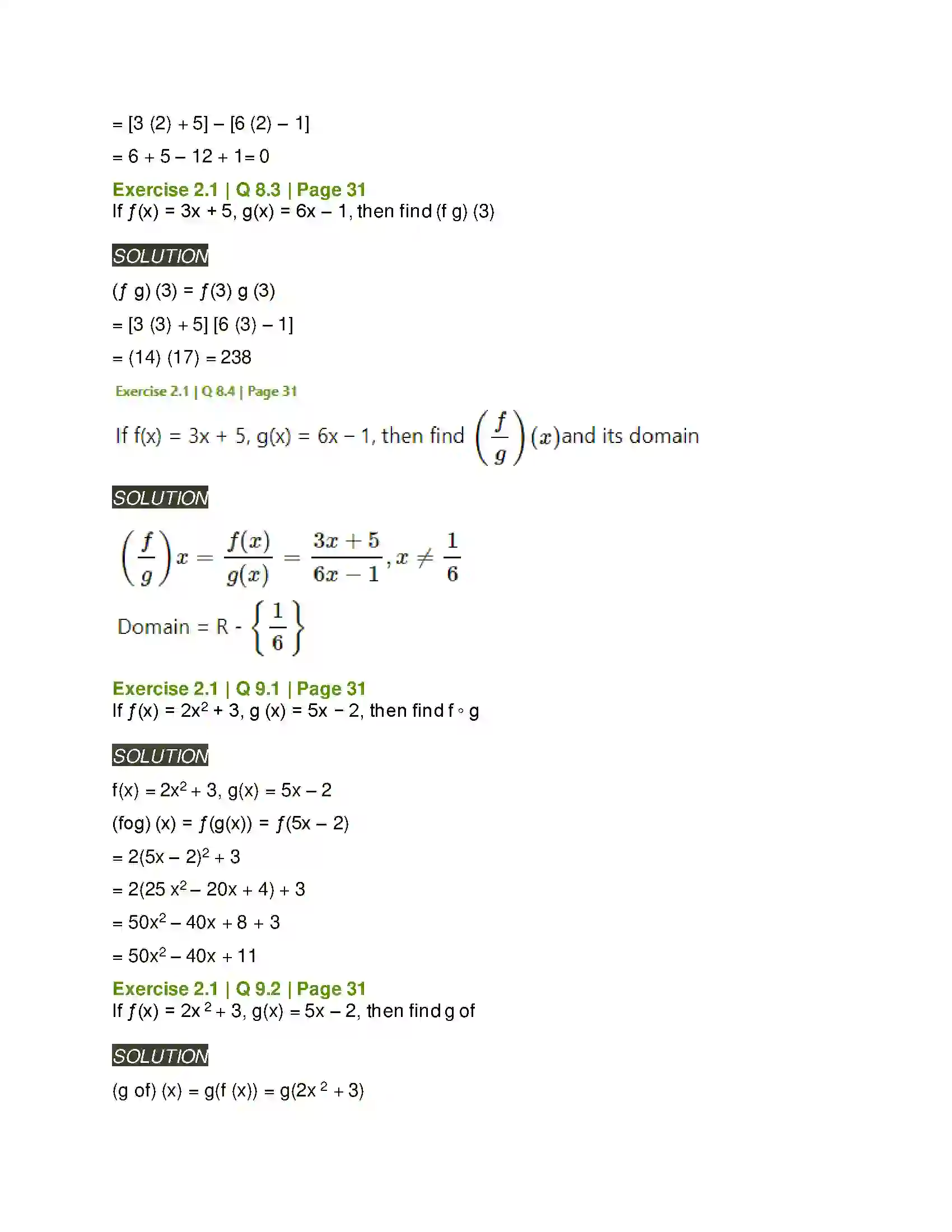 Maharashtra Board Class 11th Mathematics & Statistics - 1 Functions Solution 7