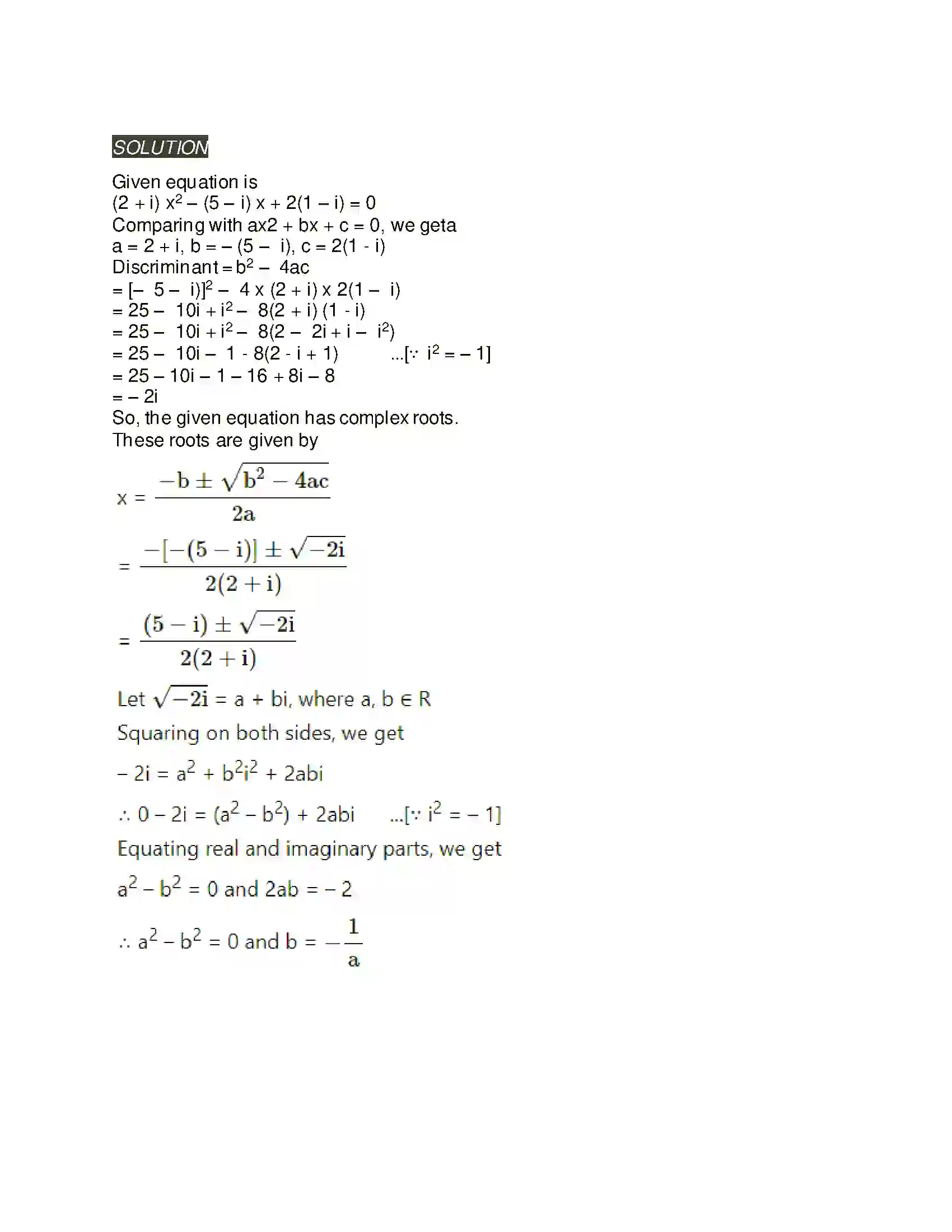 Maharashtra Board Class 11th Mathematics & Statistics - 1 Complex Numbers Solution 30