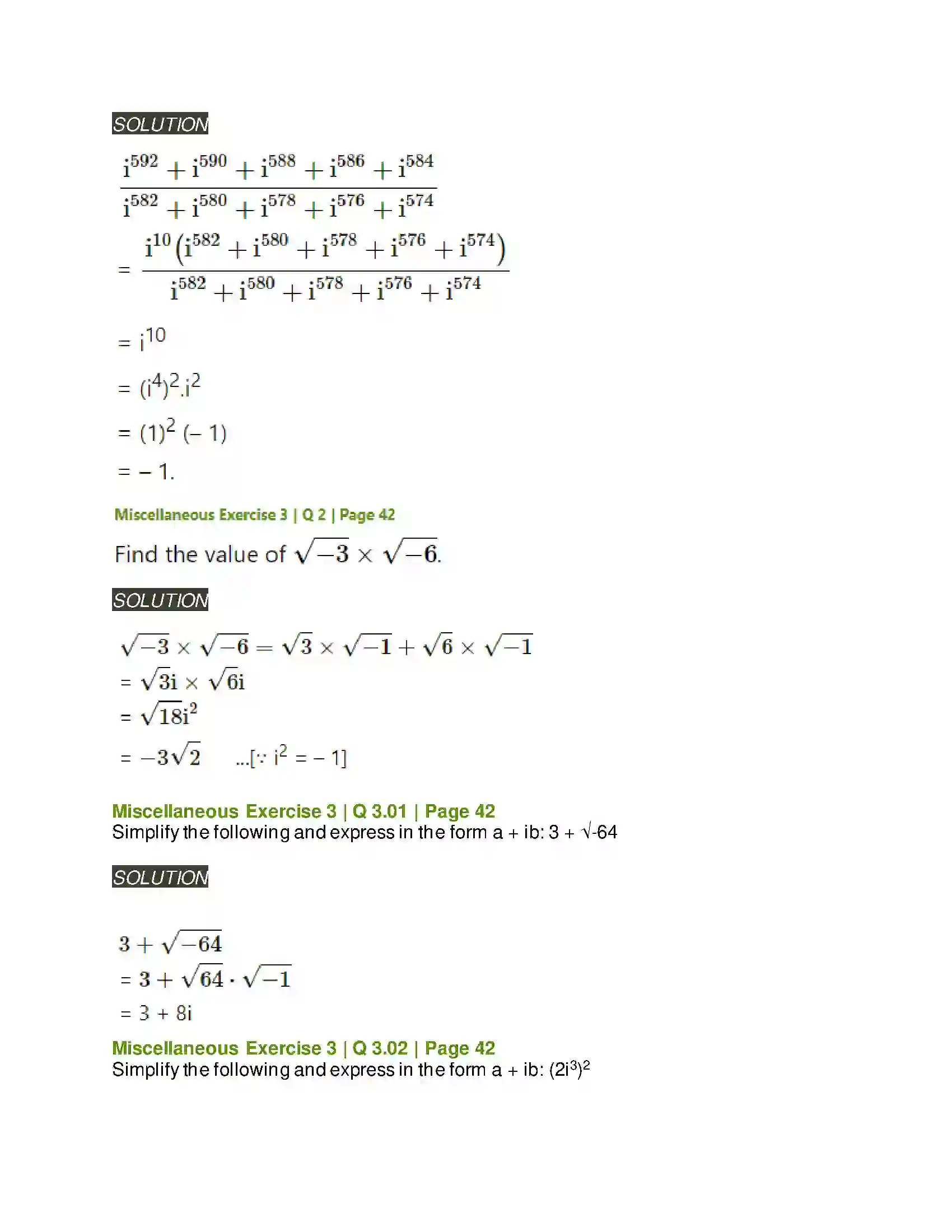 Maharashtra Board Class 11th Mathematics & Statistics - 1 Complex Numbers Solution 40