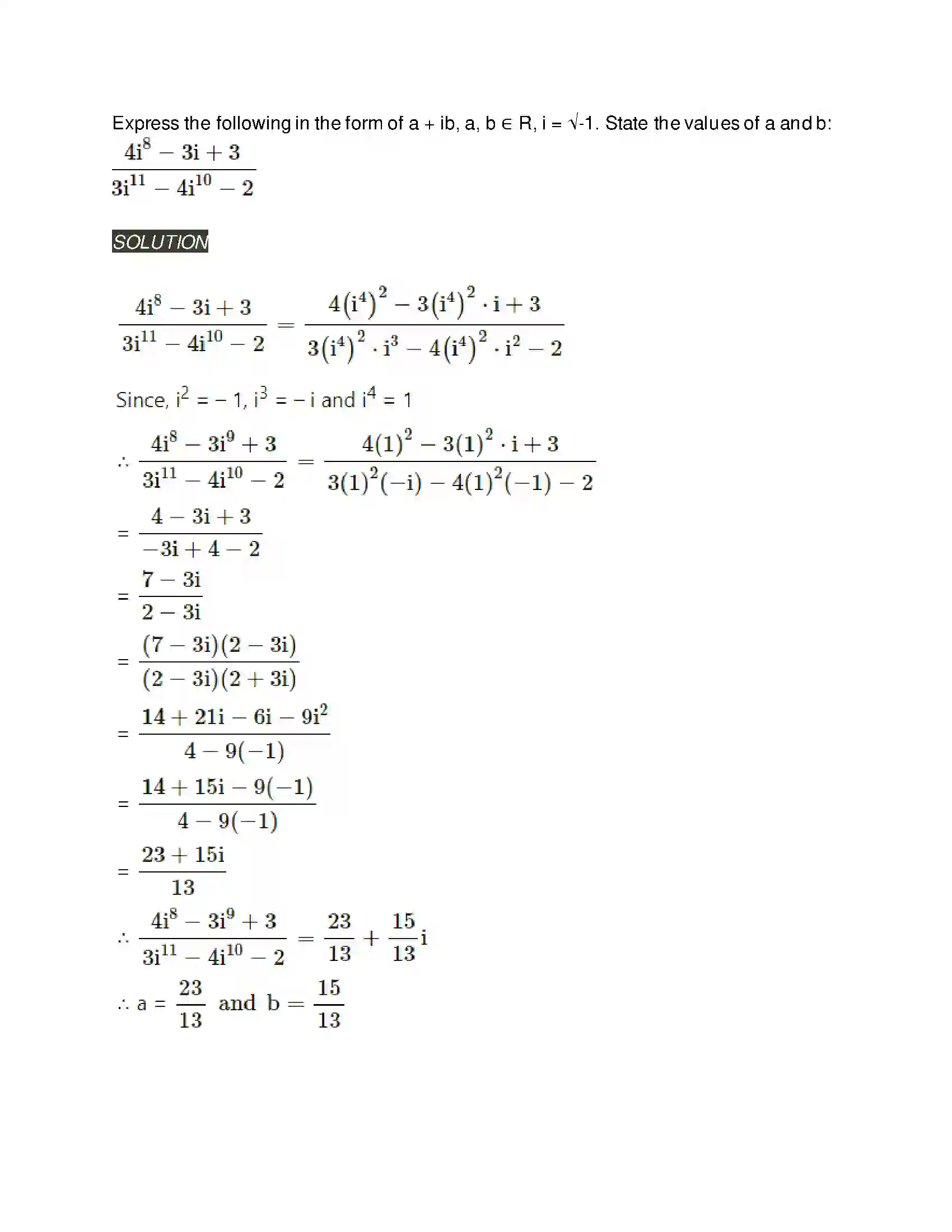 Maharashtra Board Class 11th Mathematics & Statistics - 1 Complex Numbers Solution 6
