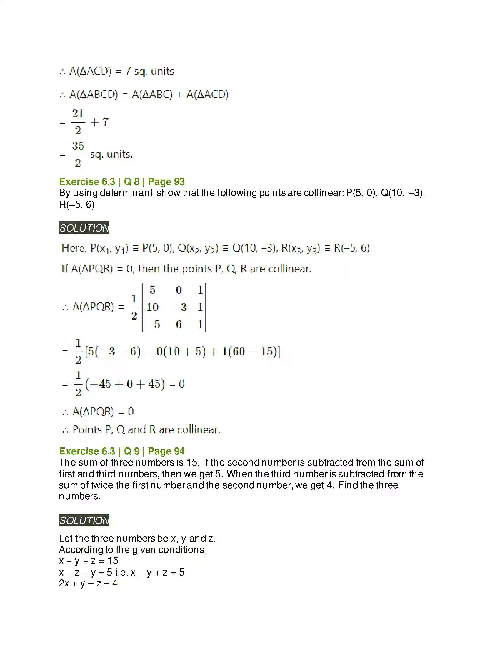 Maharashtra Board Class 11th Mathematics & Statistics - 1 Determinants Solution 34