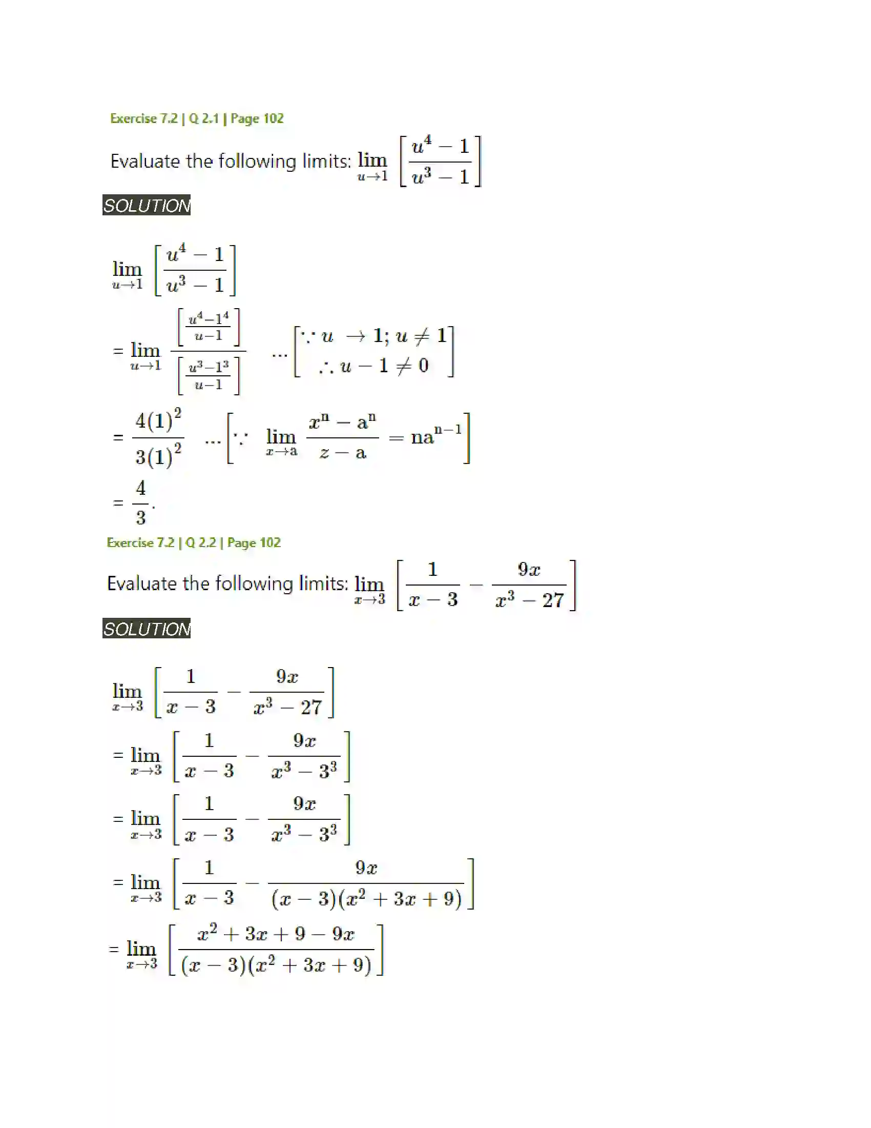 Maharashtra Board Class 11th Mathematics & Statistics - 1 Limits Solution 12