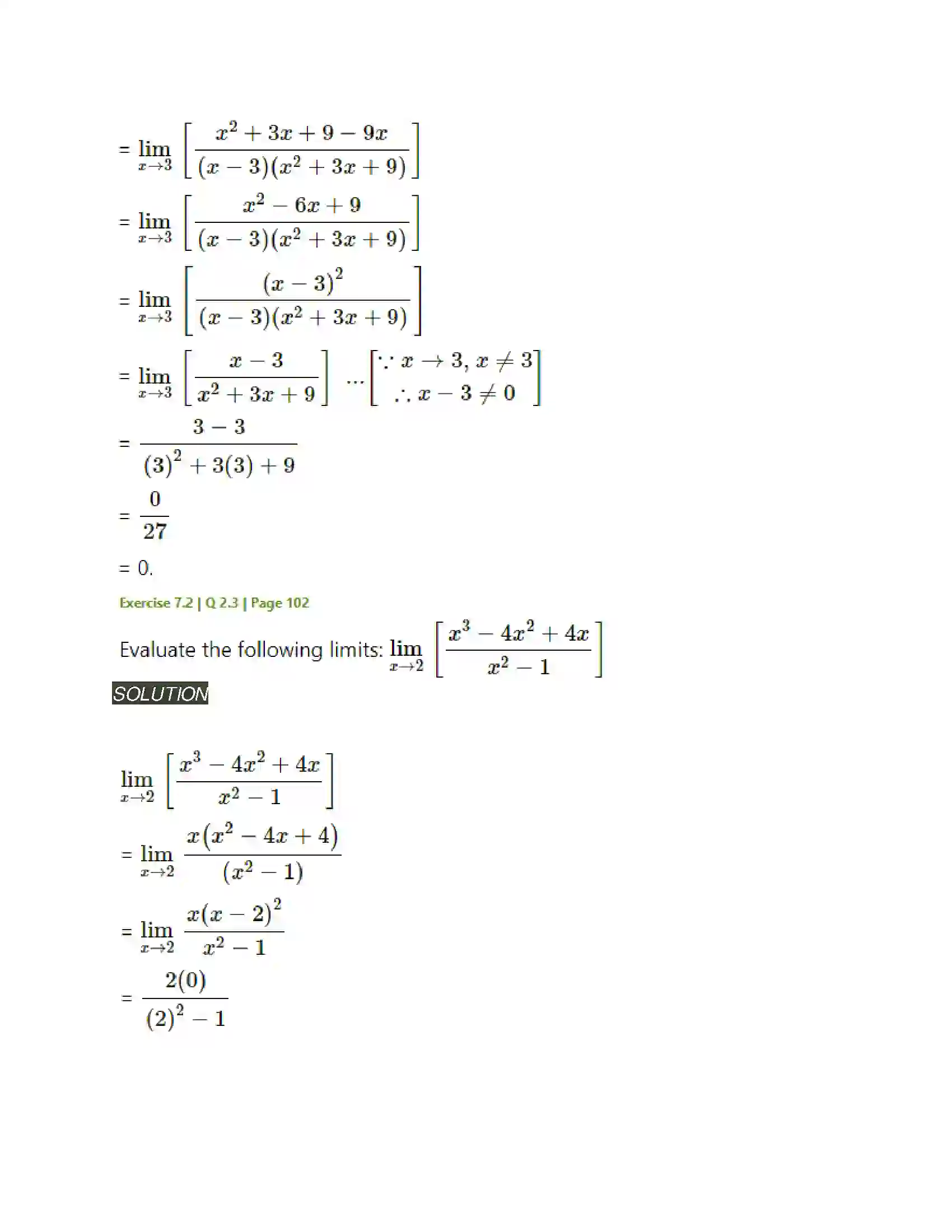Maharashtra Board Class 11th Mathematics & Statistics - 1 Limits Solution 13