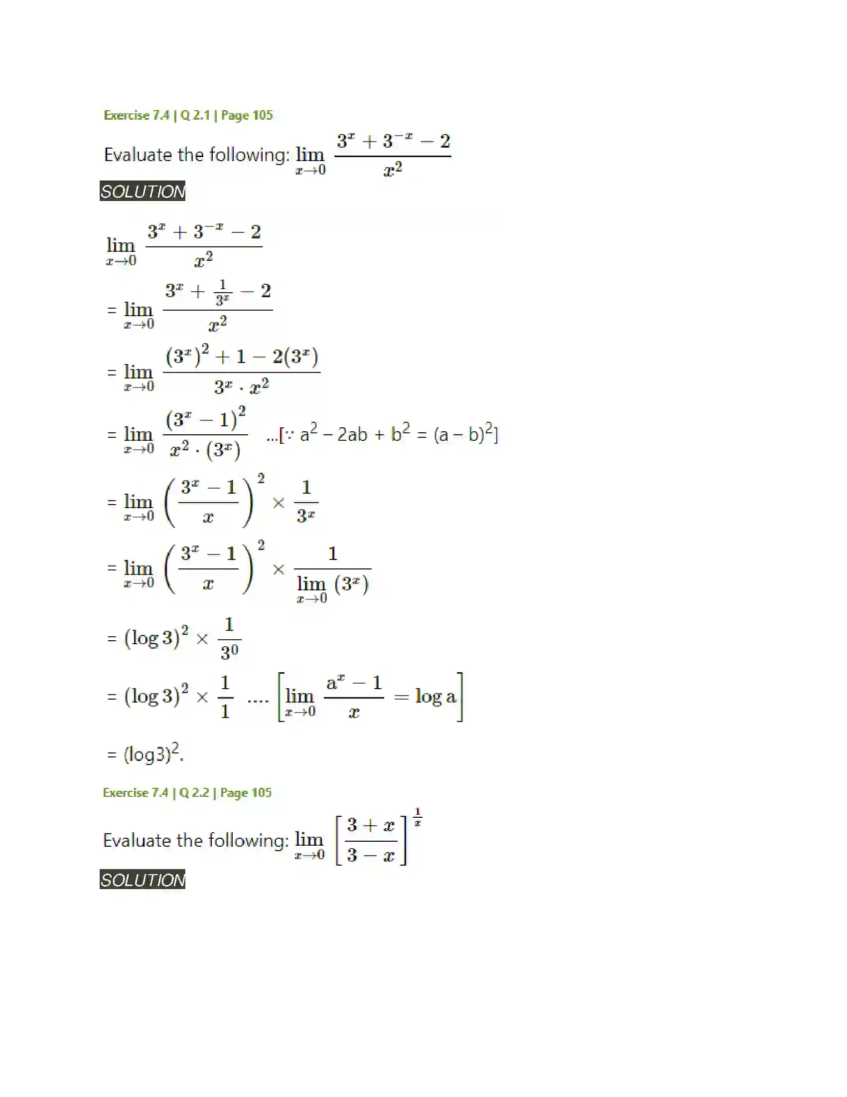 Maharashtra Board Class 11th Mathematics & Statistics - 1 Limits Solution 31