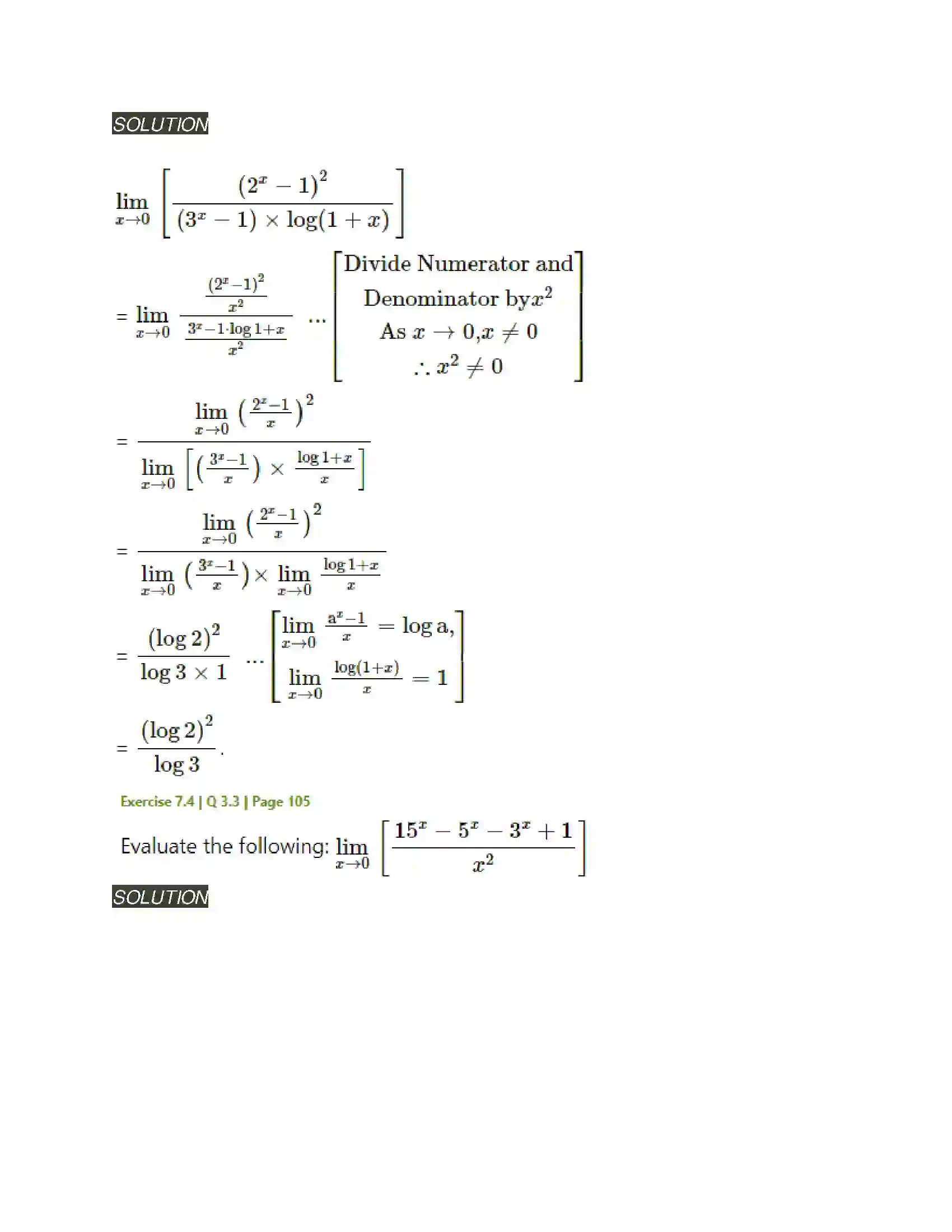 Maharashtra Board Class 11th Mathematics & Statistics - 1 Limits Solution 35